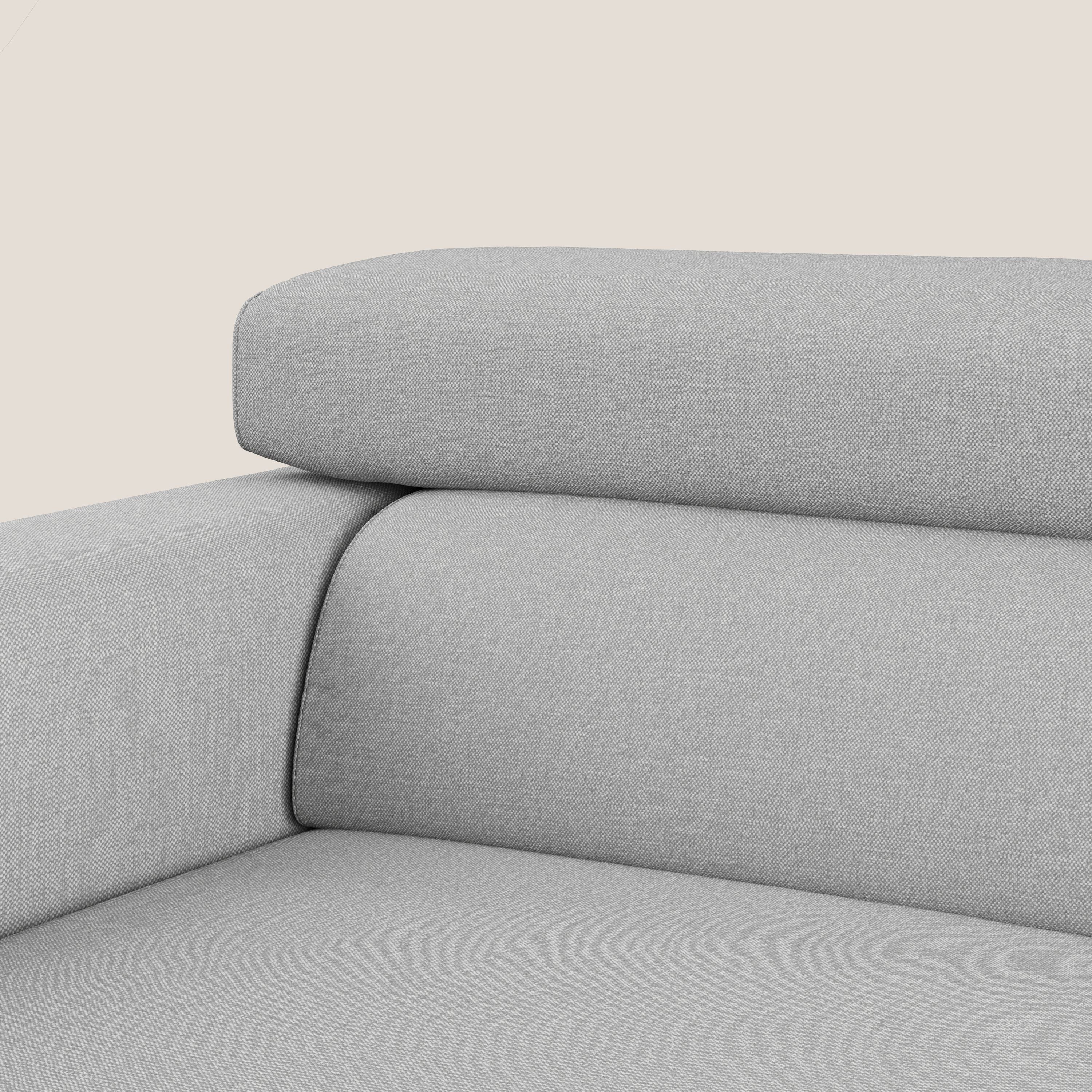 Dylan canapé avec pouf extractible en tissu effet coton imperméable T13 gris - Image 9