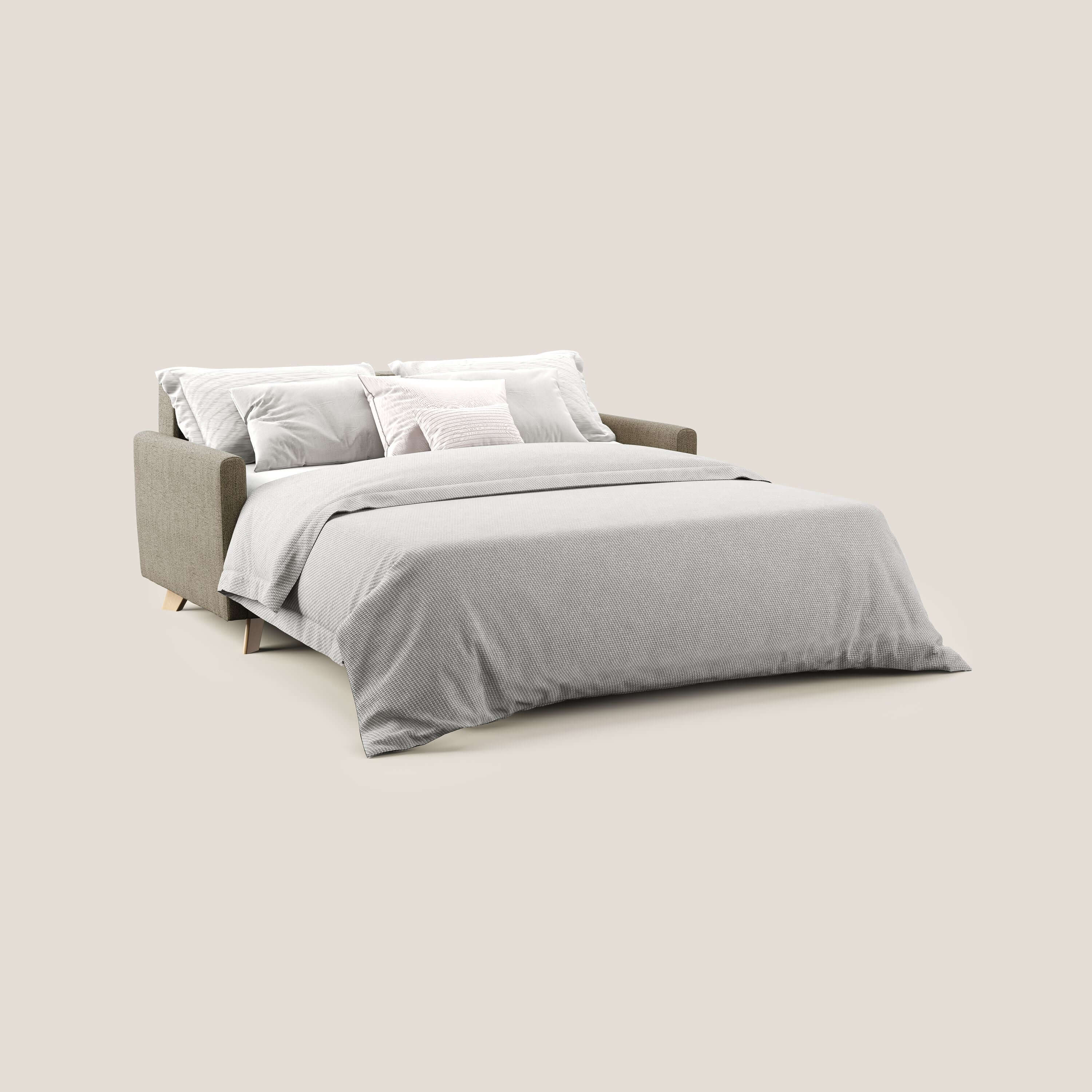 Edgar canapé convertible 200 cm (mat. 160x197) en tissu FELIS imperméable T03 marron - Image 2