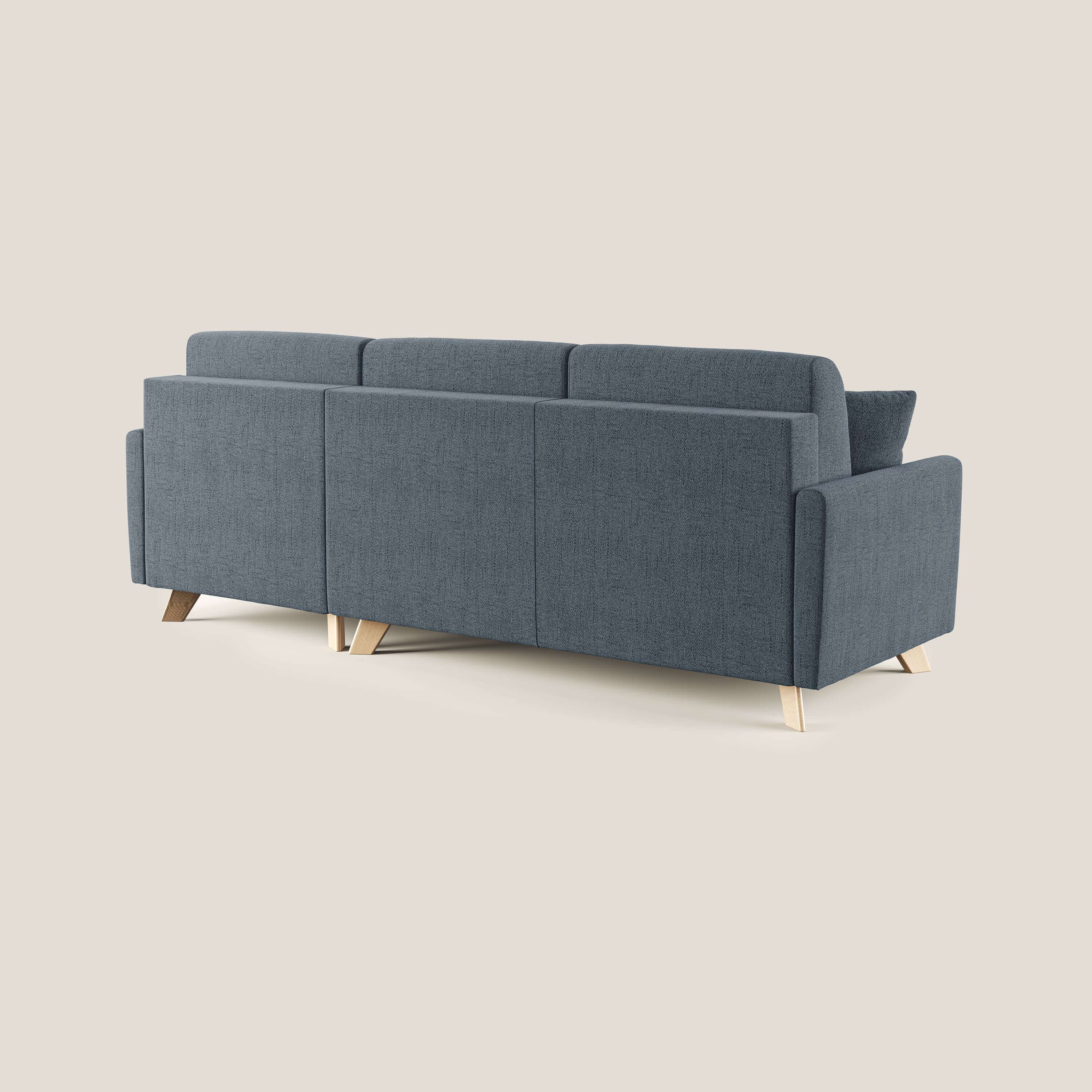 Edgar canapé d'angle convertible en tissu FELIS imperméable T03 bleu - Image 4