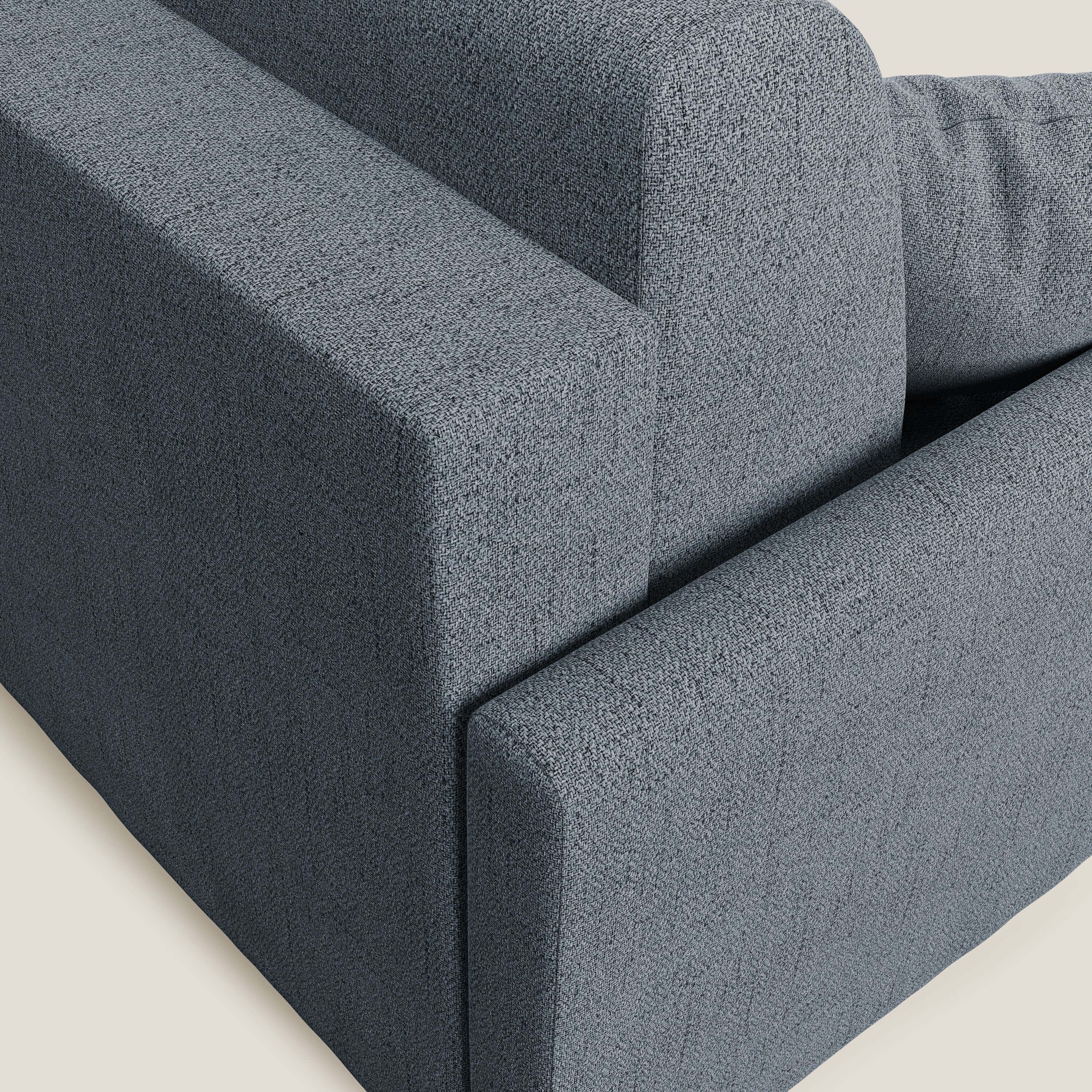Edgar canapé d'angle convertible en tissu FELIS imperméable T03 bleu - Image 6