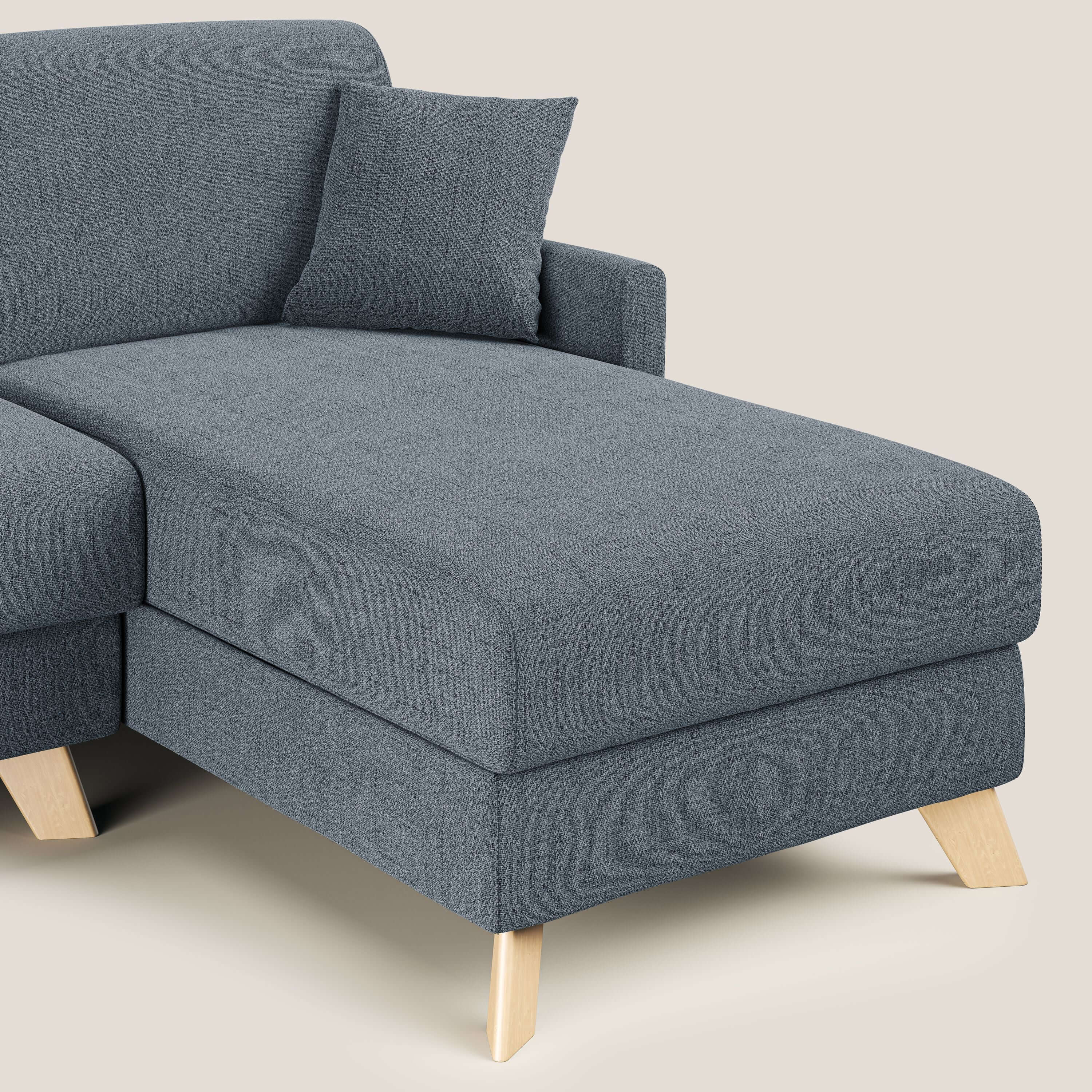 Edgar canapé d'angle convertible en tissu FELIS imperméable T03 bleu - Image 7