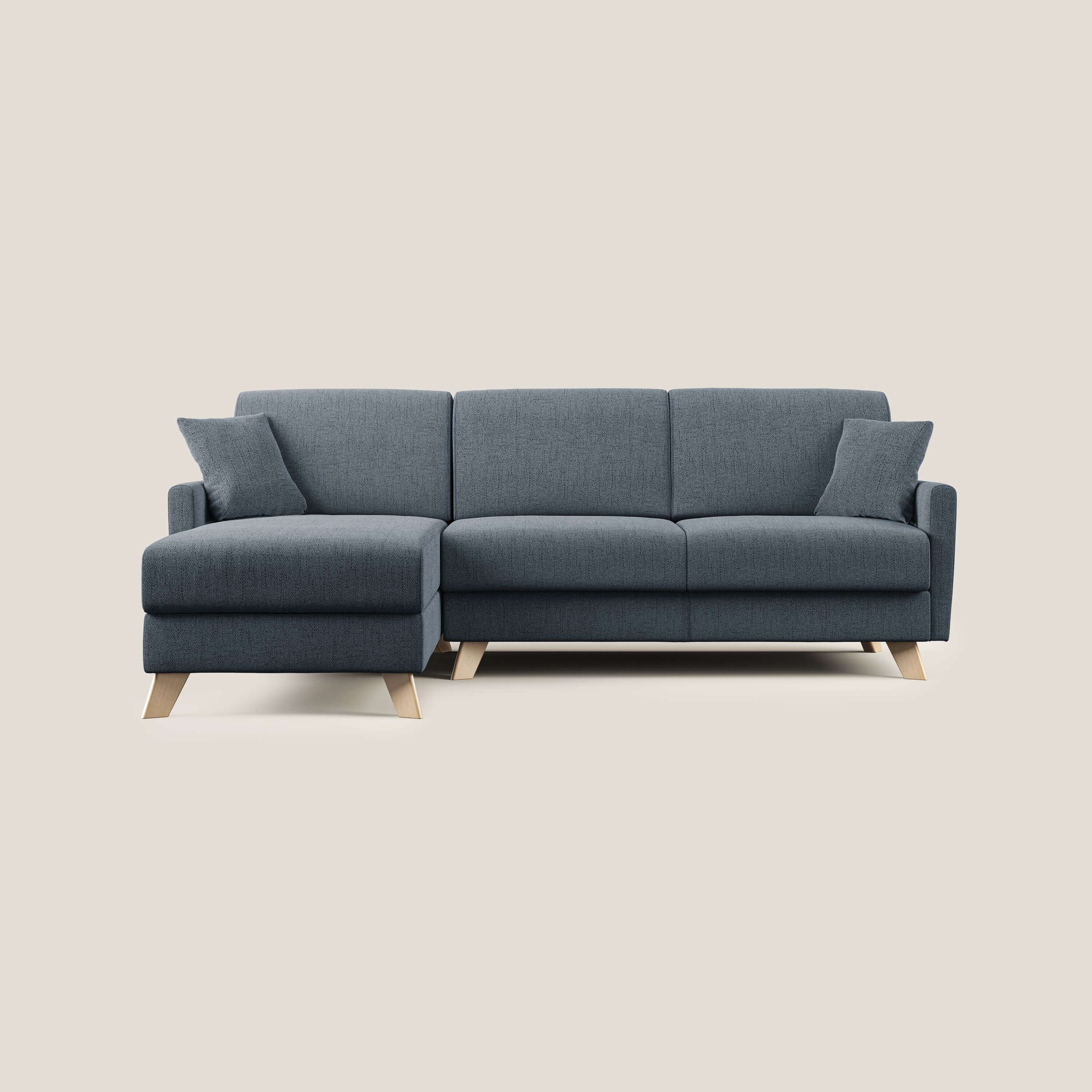 Edgar canapé d'angle convertible en tissu FELIS imperméable T03 bleu - Image 8