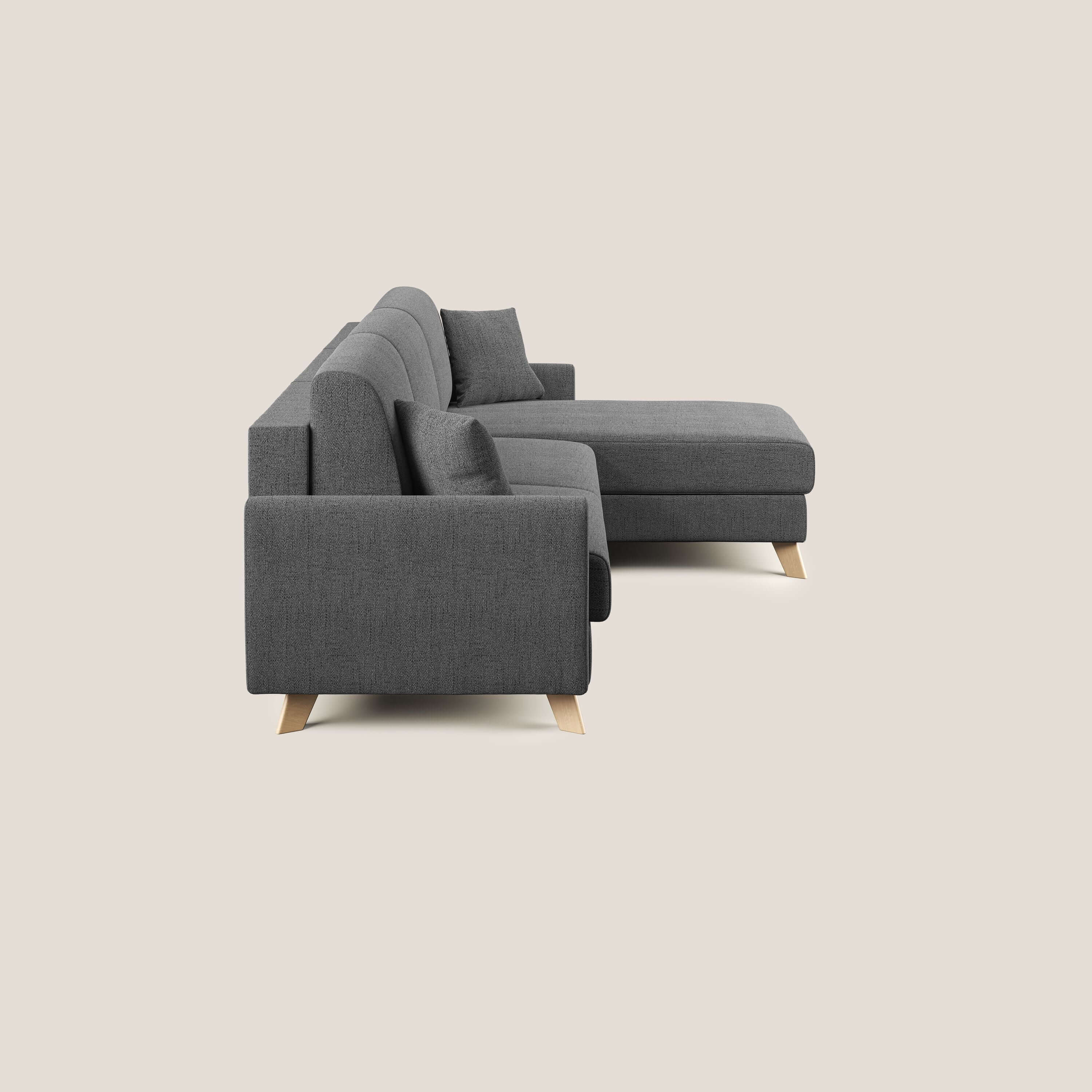 Edgar canapé d'angle convertible en tissu FELIS imperméable T03 gris - Image 3