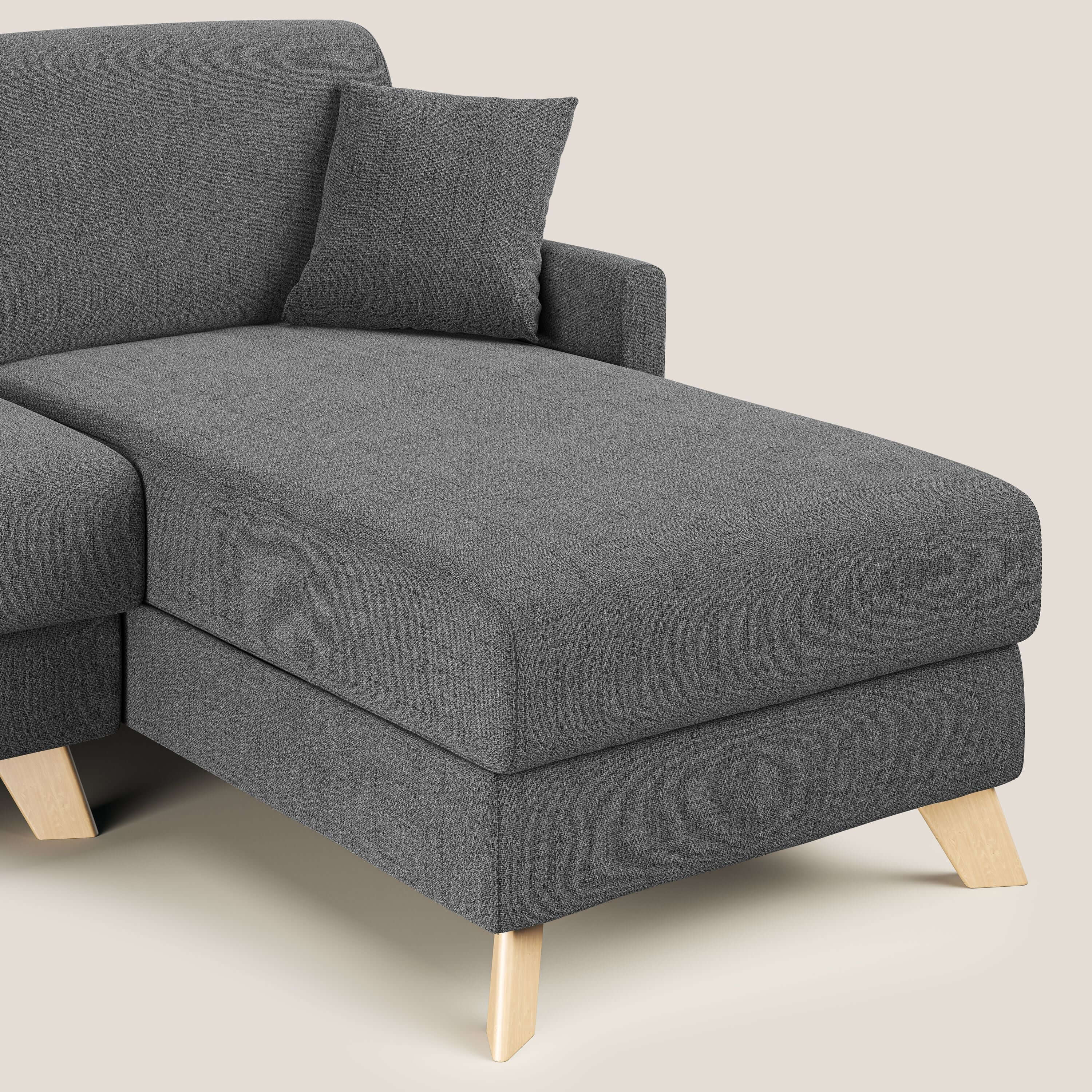 Edgar canapé d'angle convertible en tissu FELIS imperméable T03 gris - Image 7