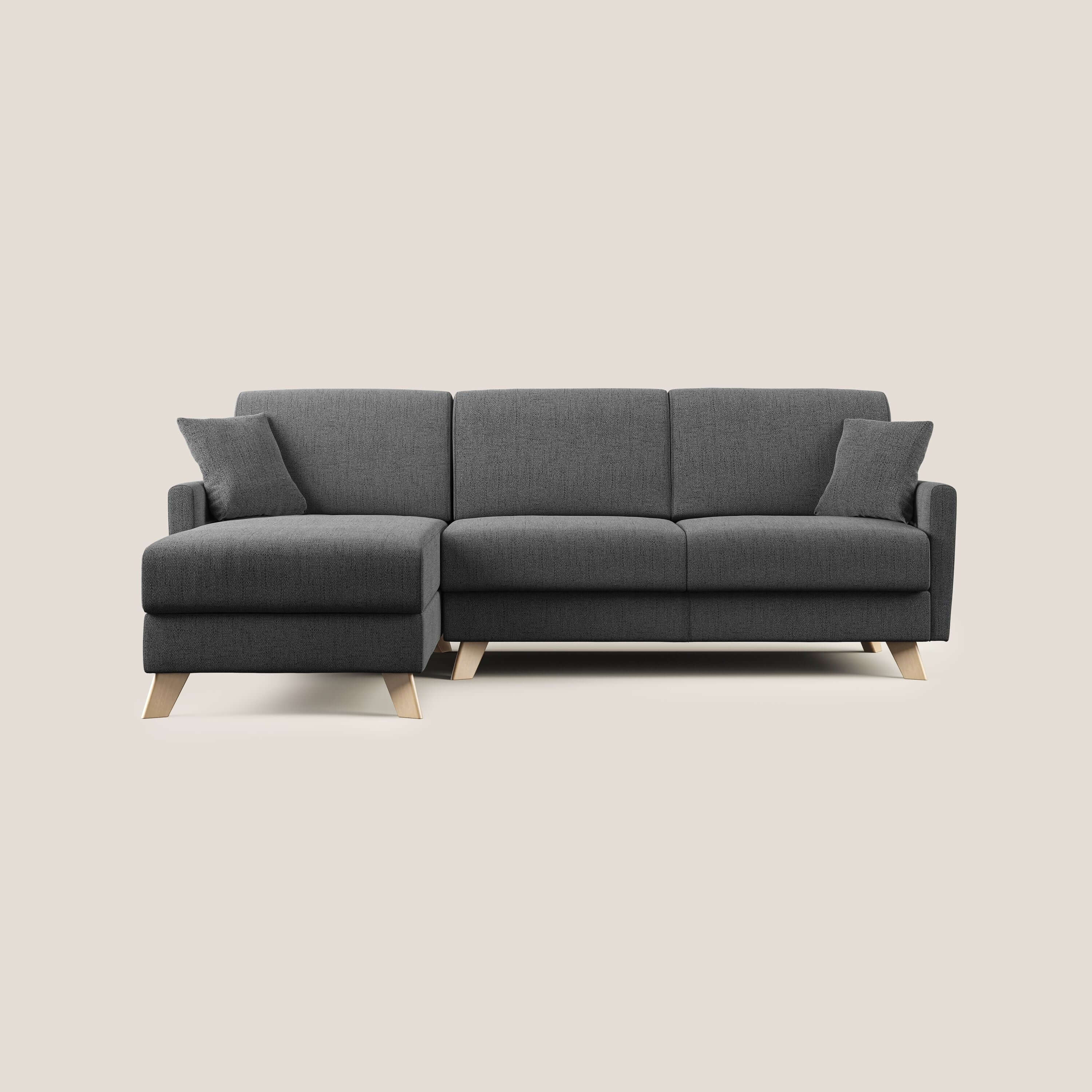 Edgar canapé d'angle convertible en tissu FELIS imperméable T03 gris - Image 8