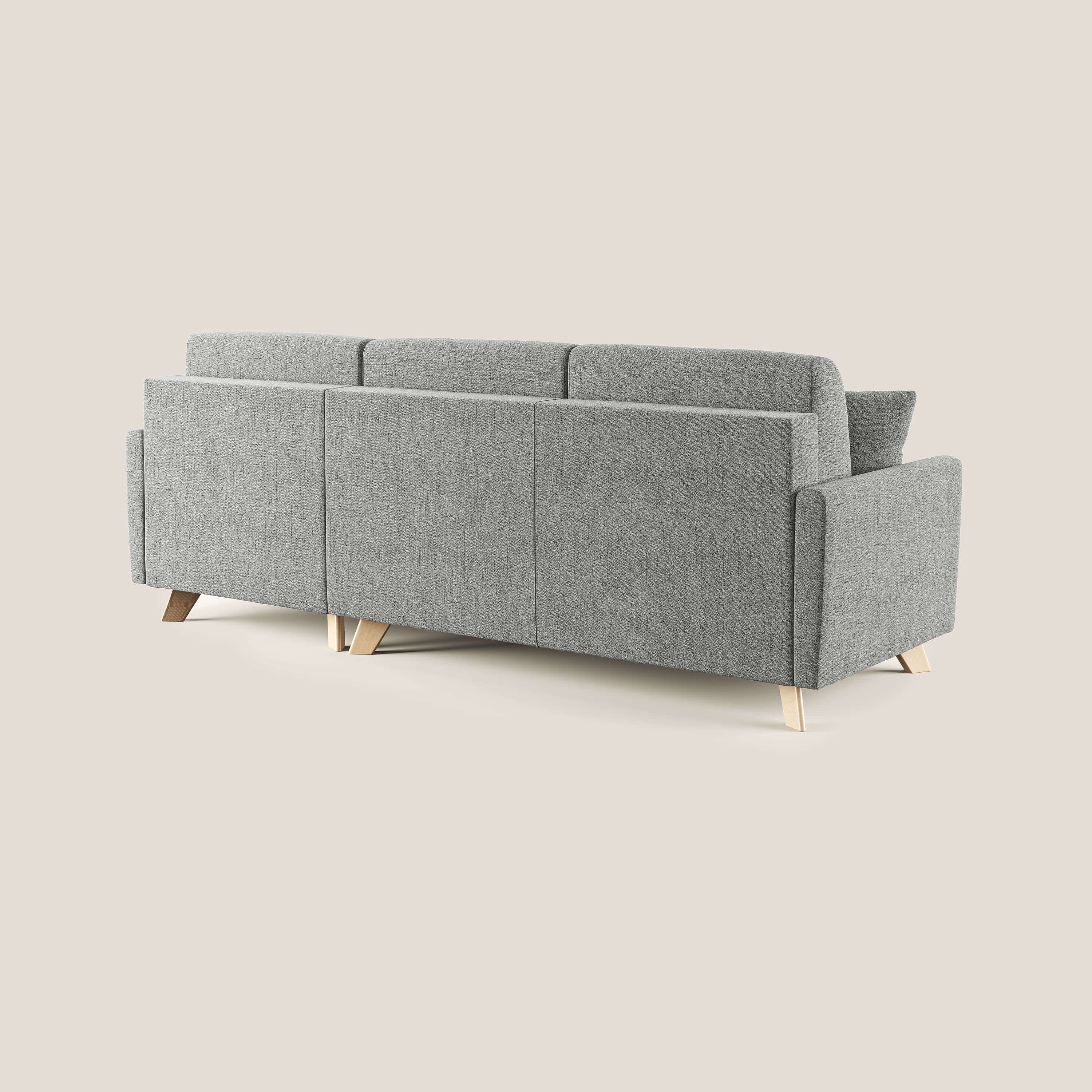 Edgar canapé d'angle convertible en tissu FELIS imperméable T03 gris clair - Image 4