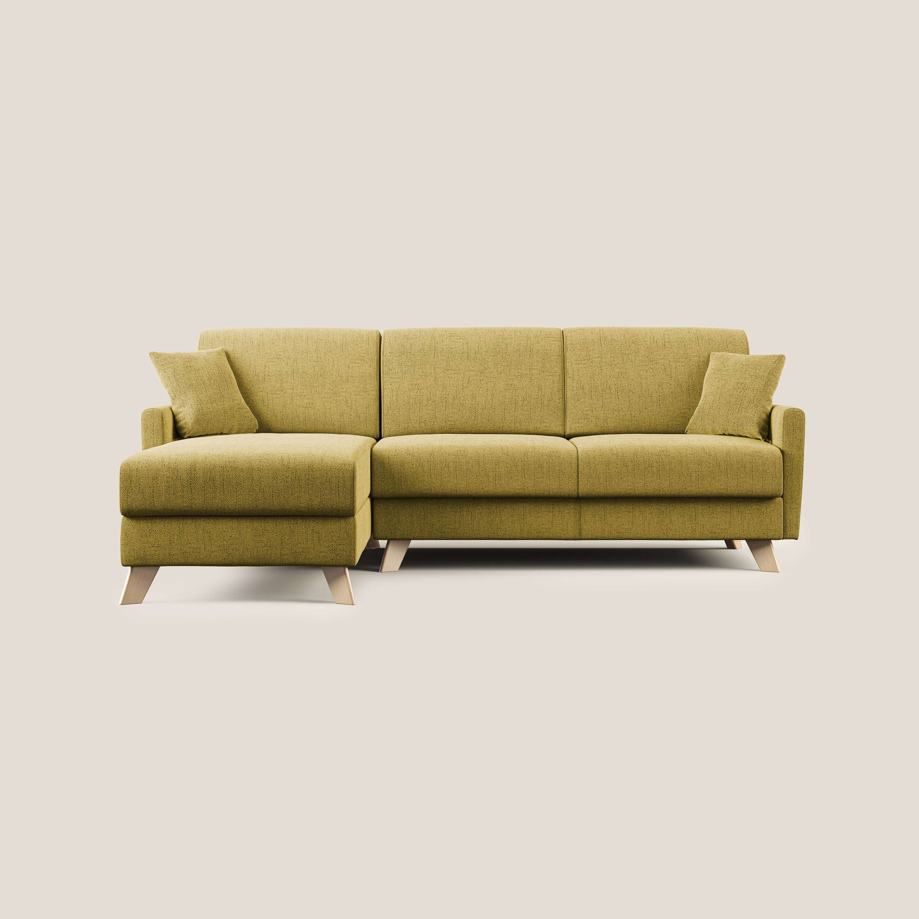 Edgar canapé d'angle convertible en tissu FELIS imperméable T03 jaune - Image 8