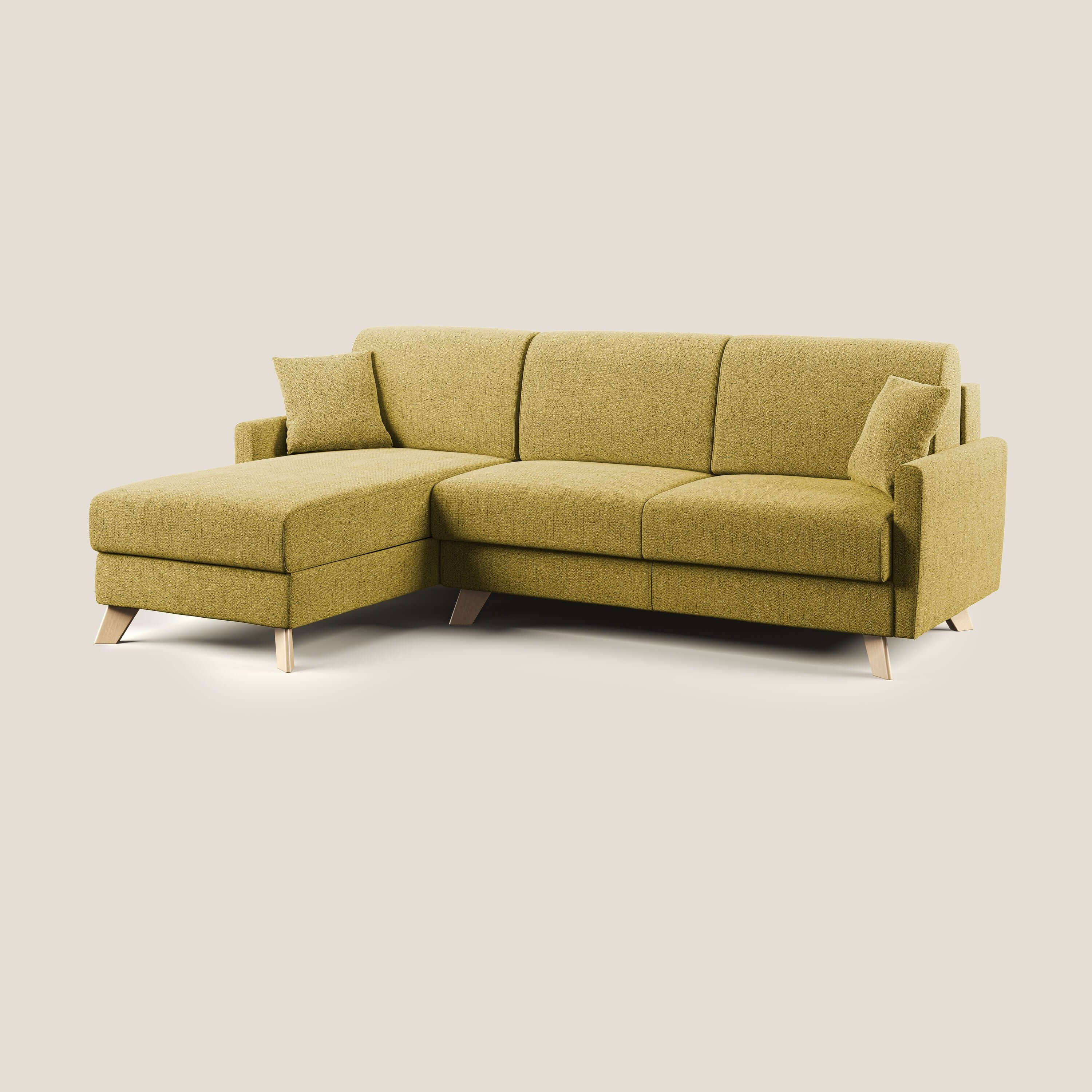 Edgar canapé d'angle convertible en tissu FELIS imperméable T03 jaune - Image 3