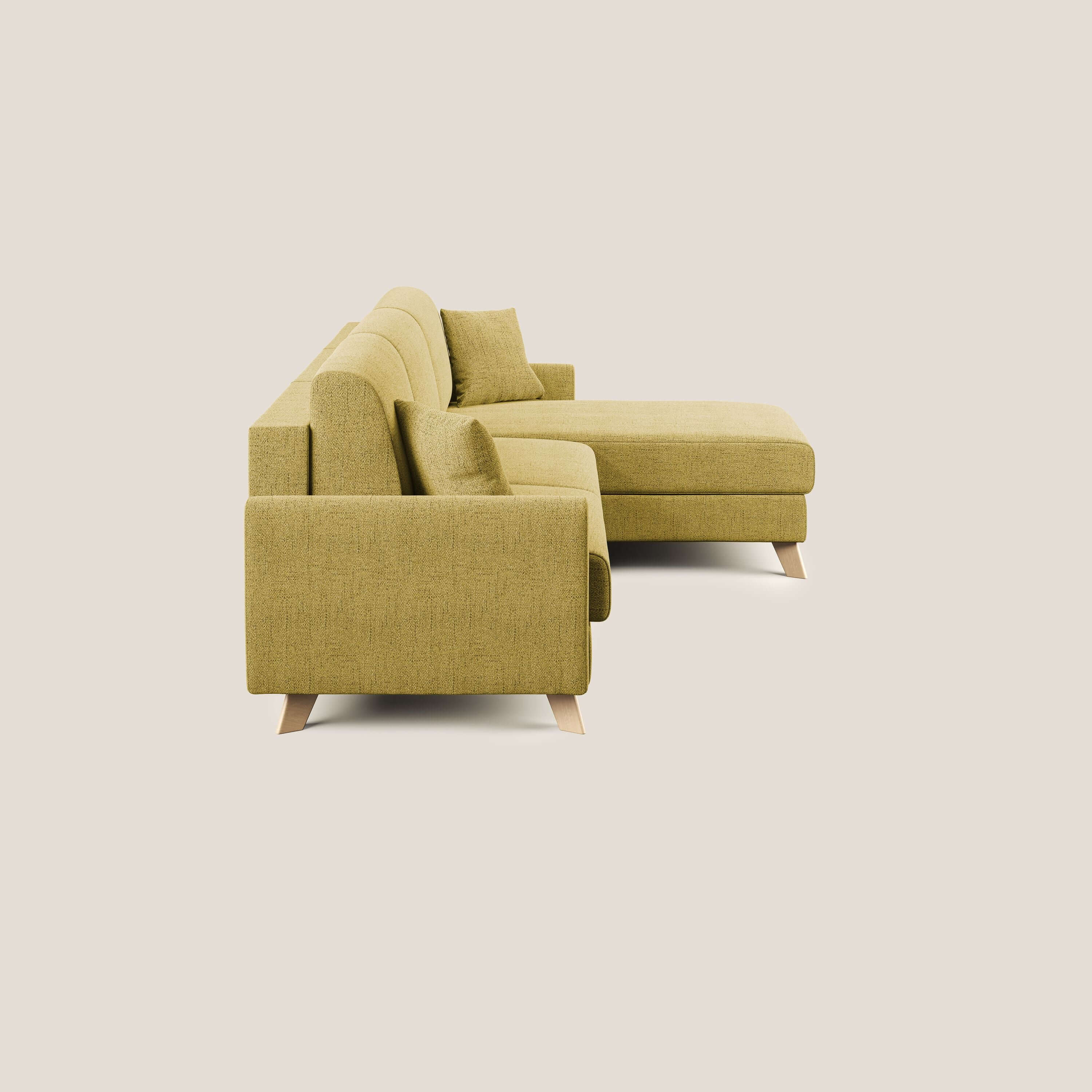 Edgar canapé d'angle convertible en tissu FELIS imperméable T03 jaune - Image 3