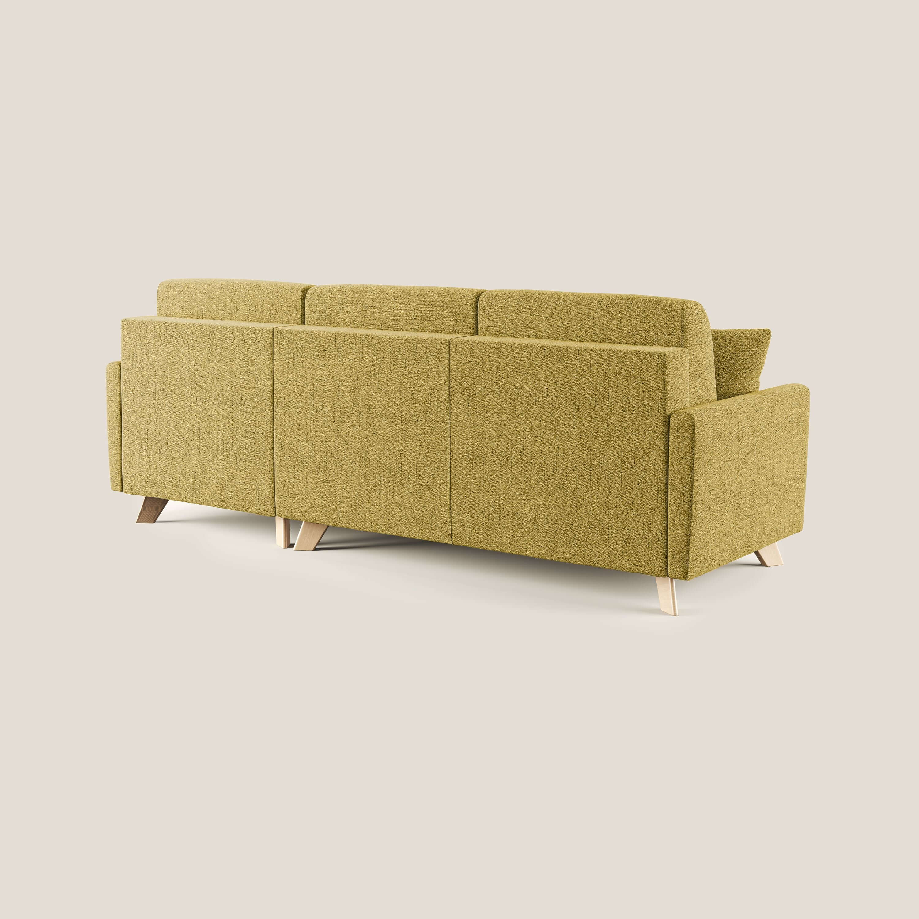 Edgar canapé d'angle convertible en tissu FELIS imperméable T03 jaune - Image 4