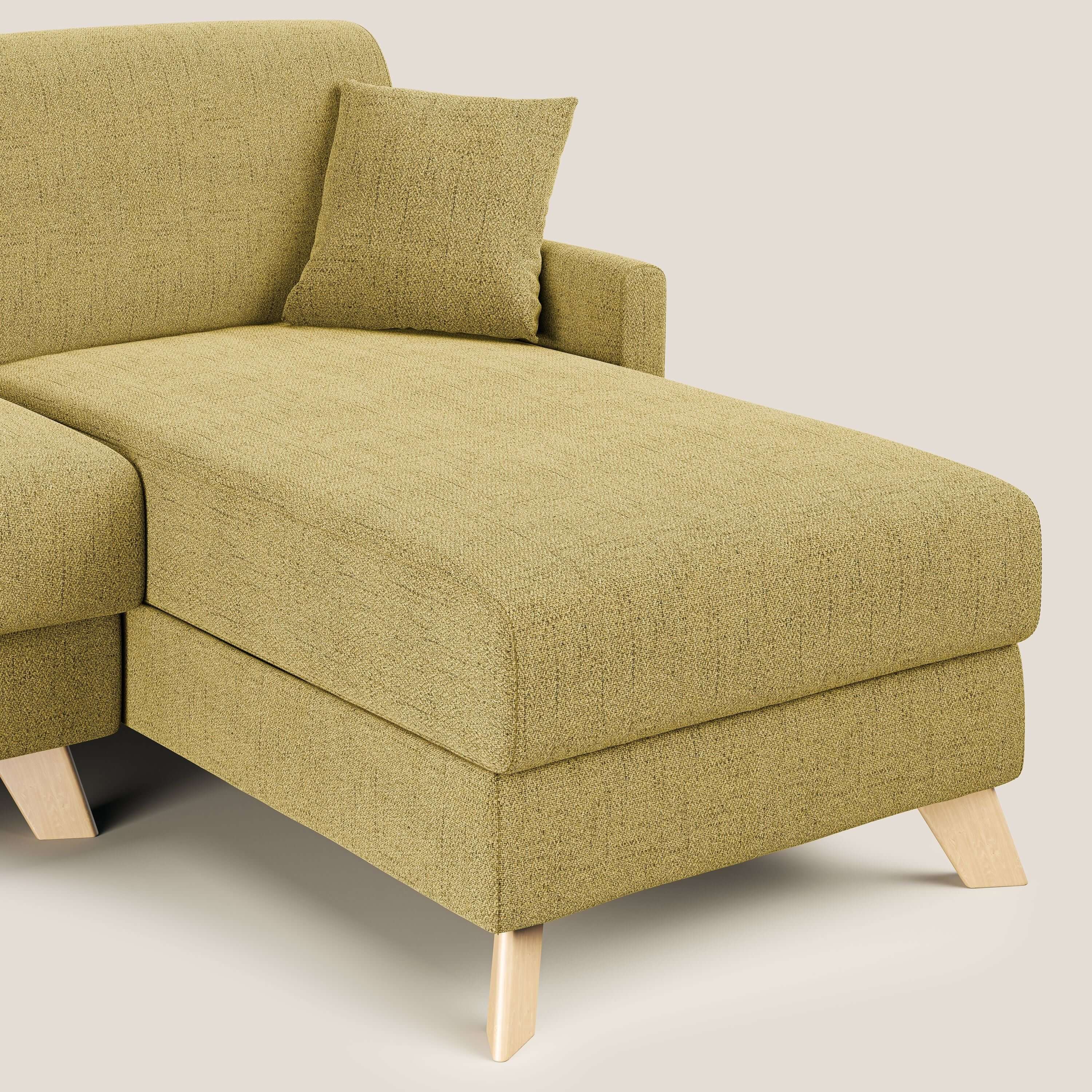 Edgar canapé d'angle convertible en tissu FELIS imperméable T03 jaune - Image 7