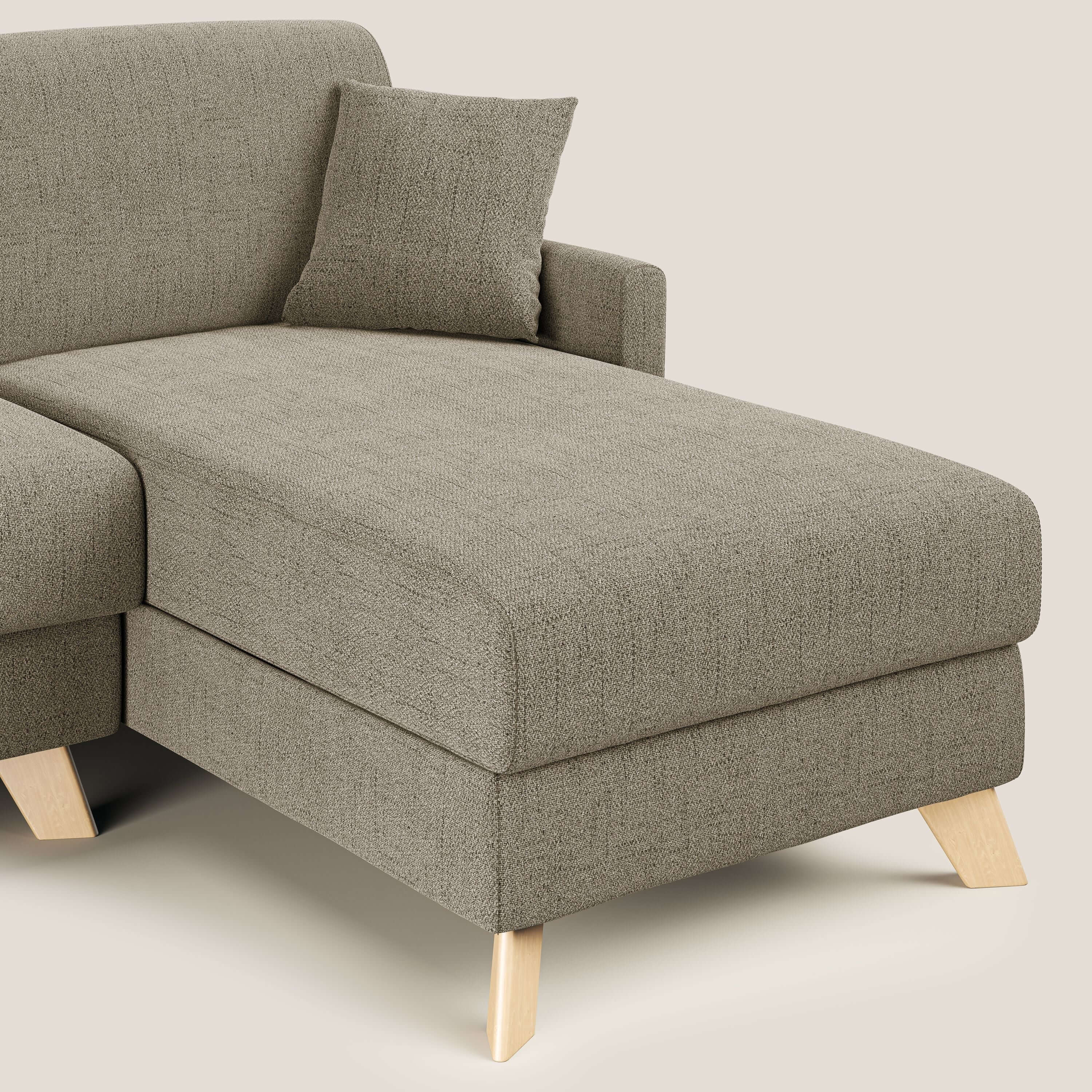 Edgar canapé d'angle convertible en tissu FELIS imperméable T03 marron - Image 7