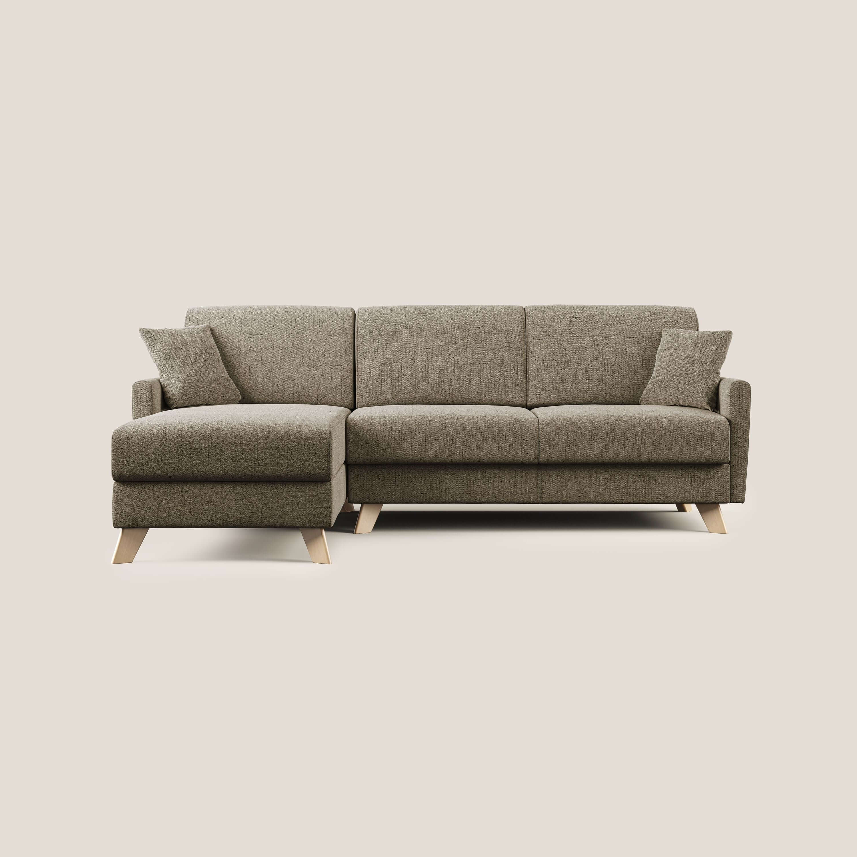 Edgar canapé d'angle convertible en tissu FELIS imperméable T03 marron - Image 8