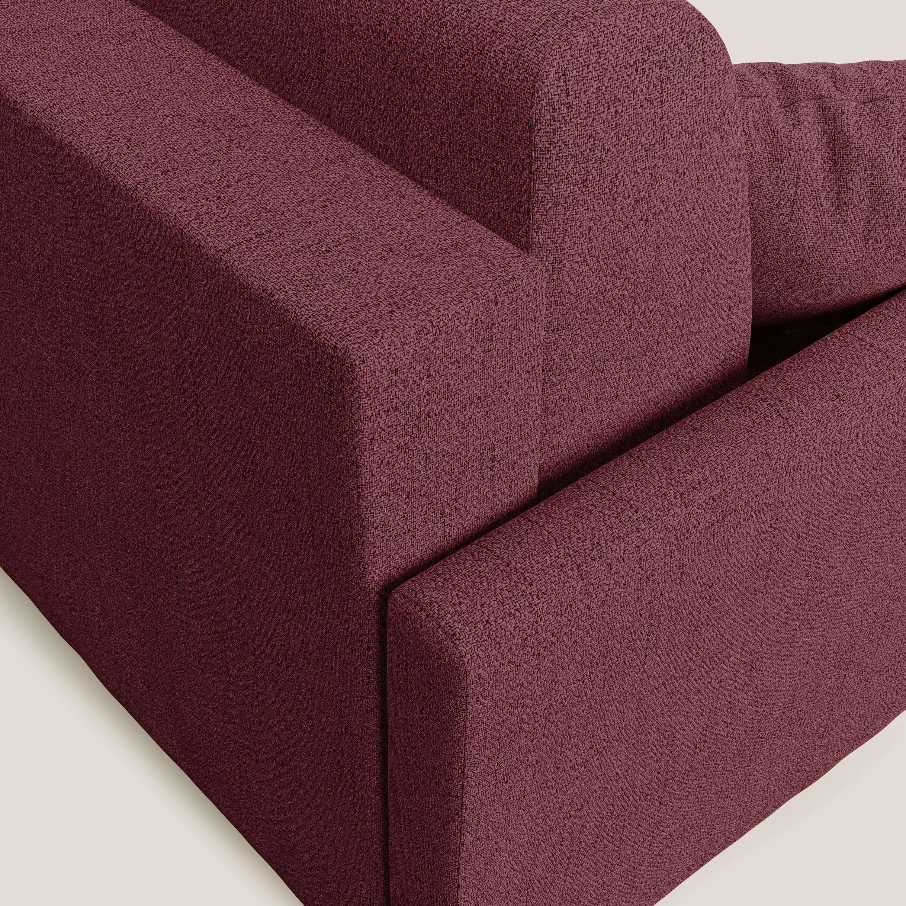 Edgar canapé d'angle convertible en tissu FELIS imperméable T03 rouge - Image 6
