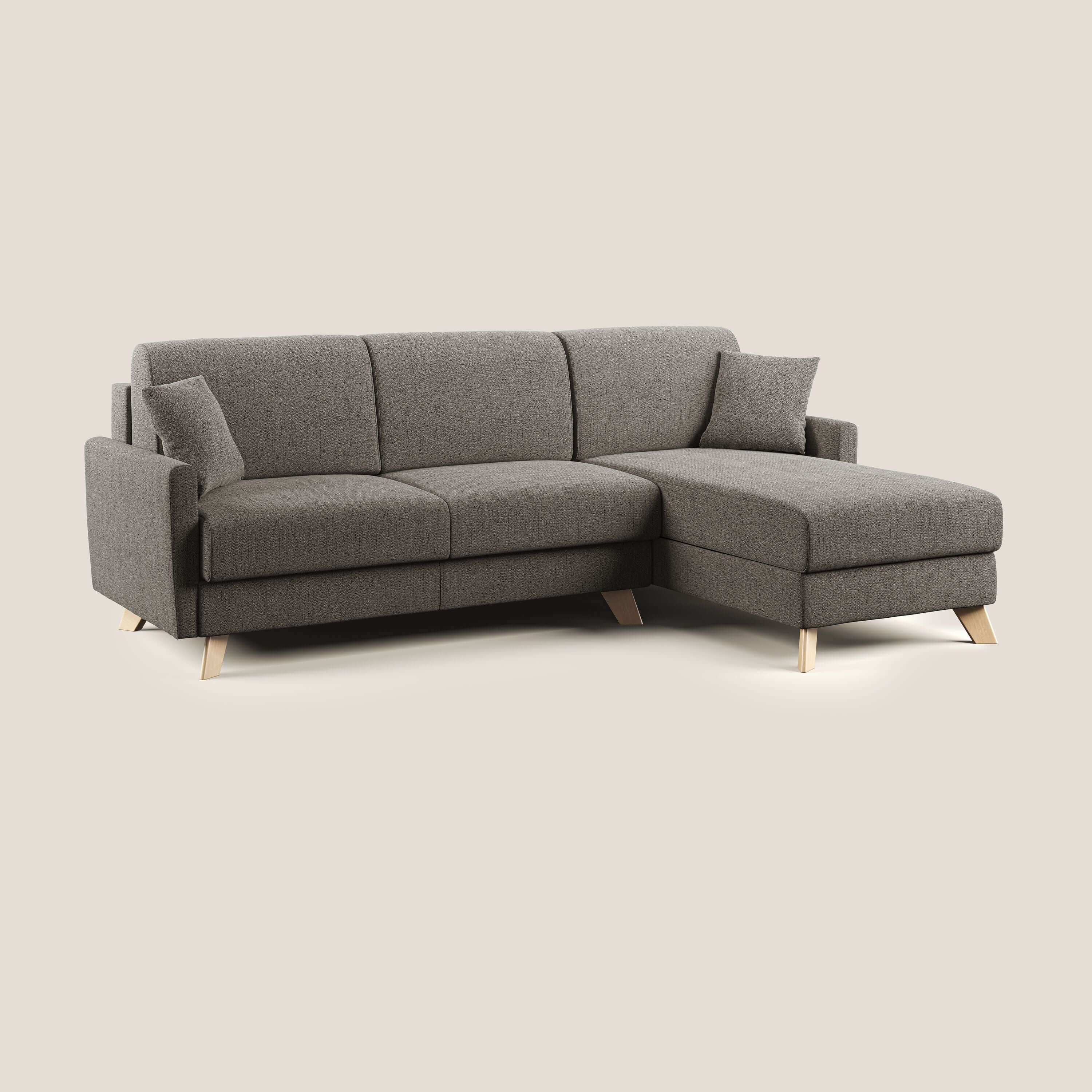 Edgar canapé d'angle convertible en tissu FELIS imperméable T03 taupe - Image 2