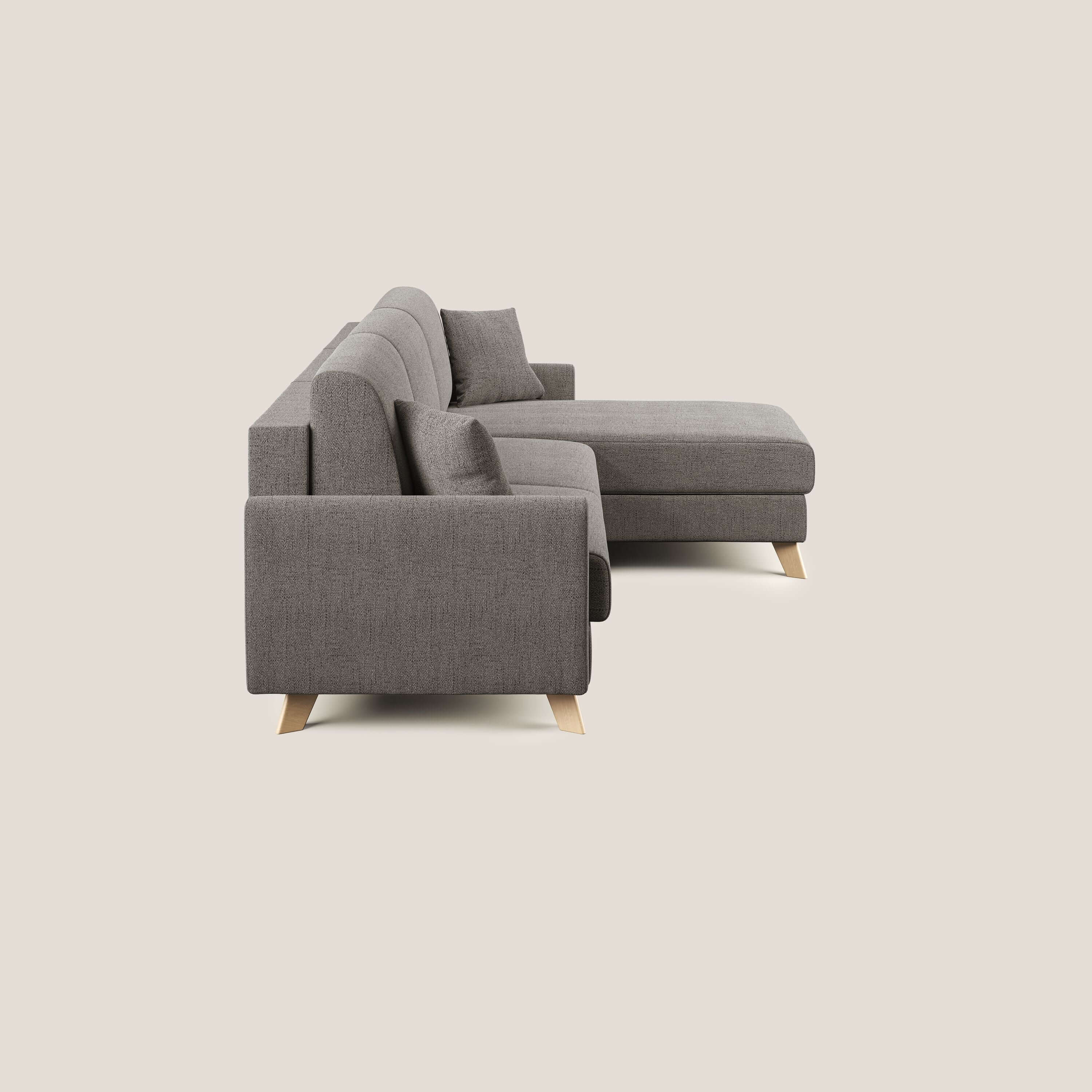 Edgar canapé d'angle convertible en tissu FELIS imperméable T03 taupe - Image 3