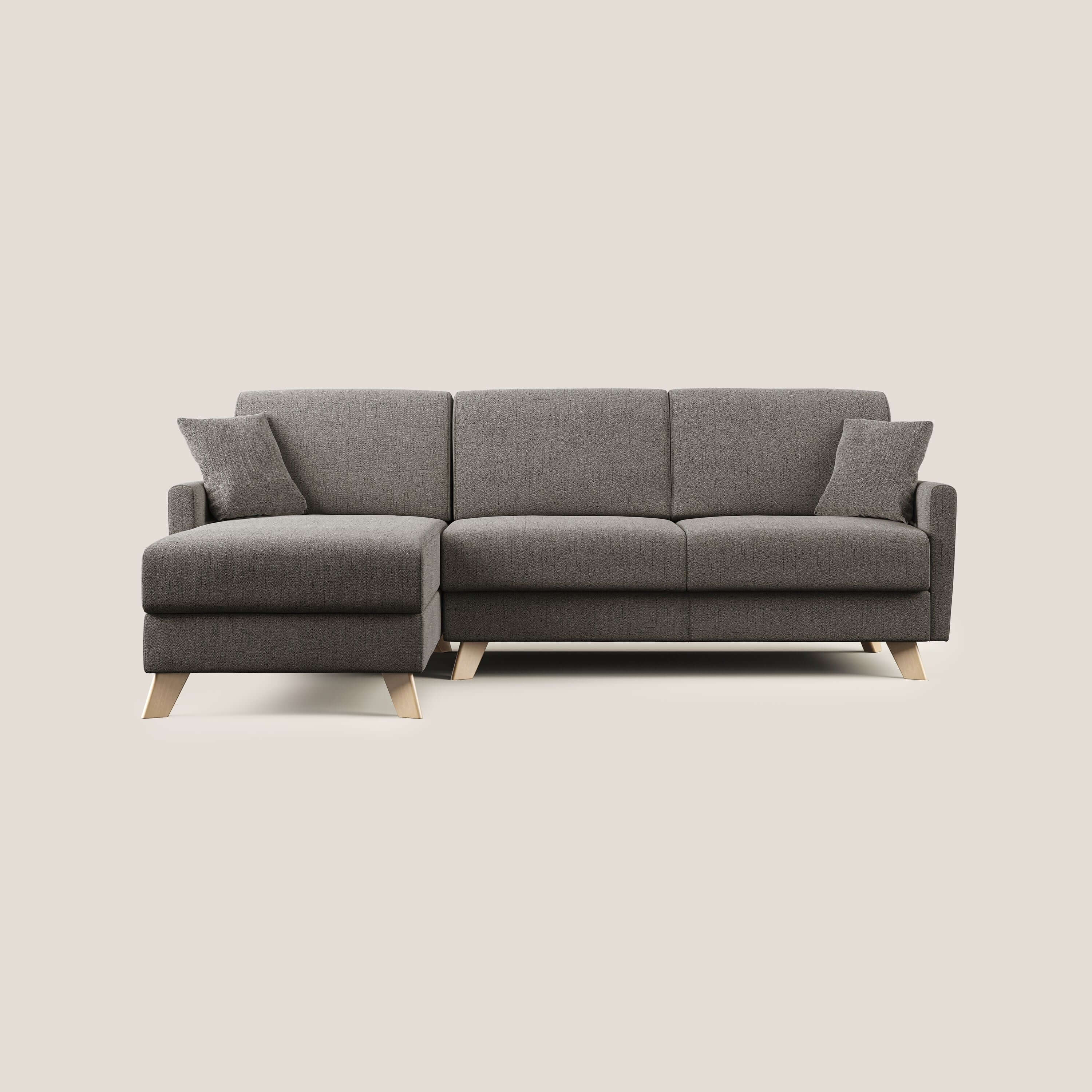 Edgar canapé d'angle convertible en tissu FELIS imperméable T03 taupe - Image 8