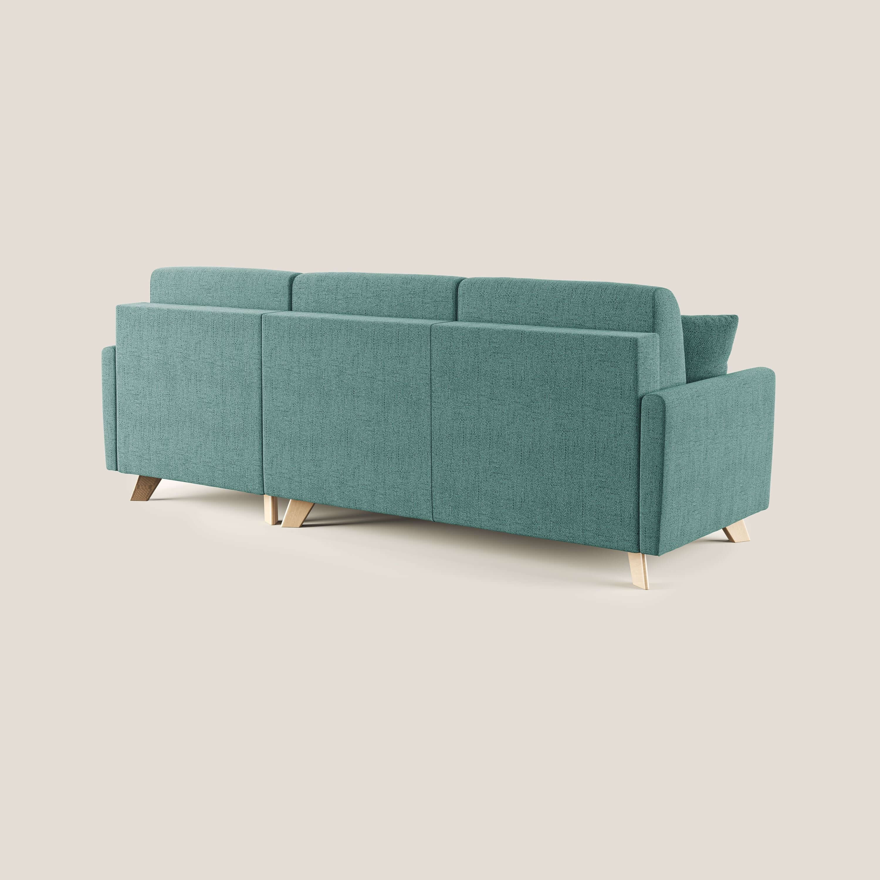 Edgar canapé d'angle convertible en tissu FELIS imperméable T03 vert d'eau - Image 4
