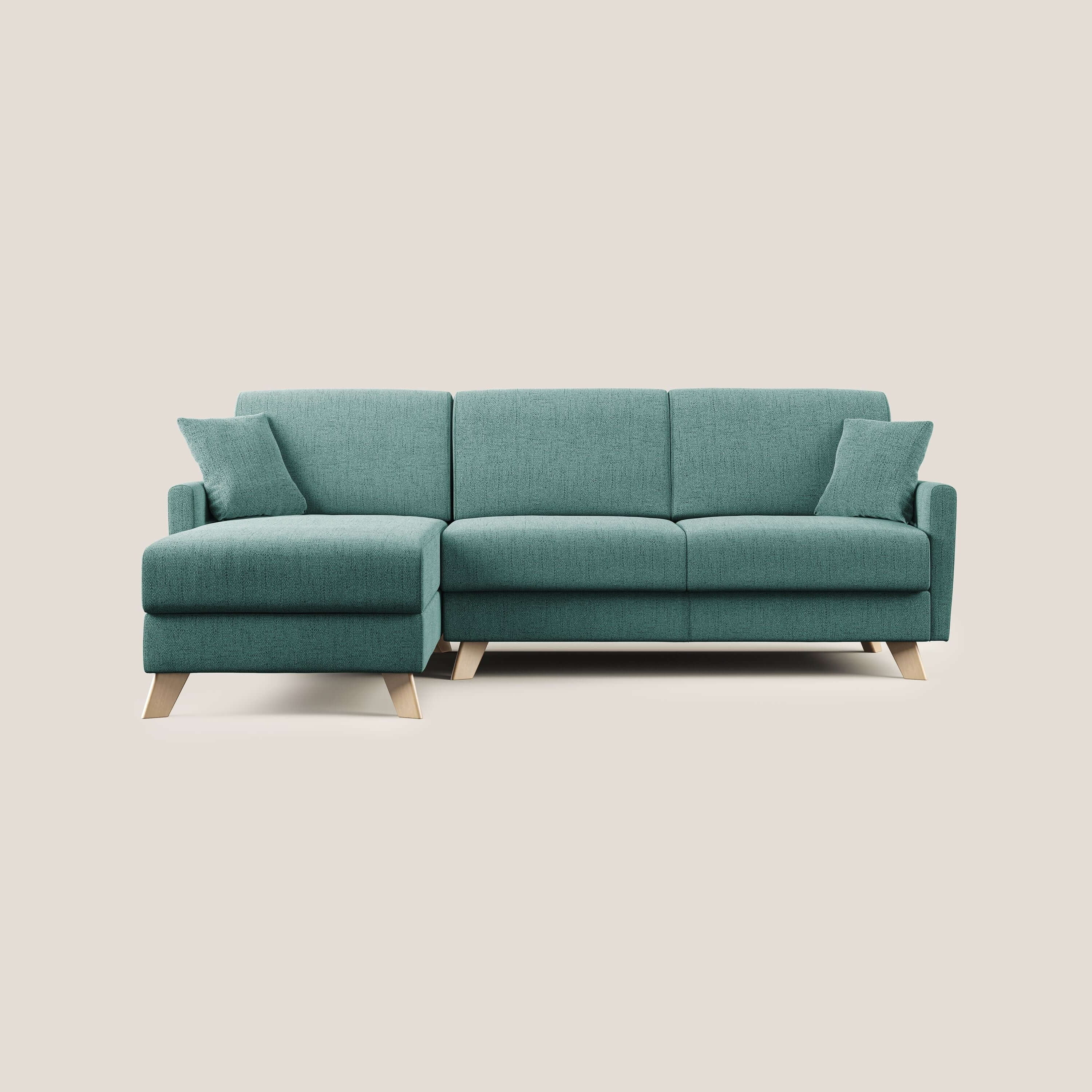 Edgar canapé d'angle convertible en tissu FELIS imperméable T03 vert d'eau - Image 8