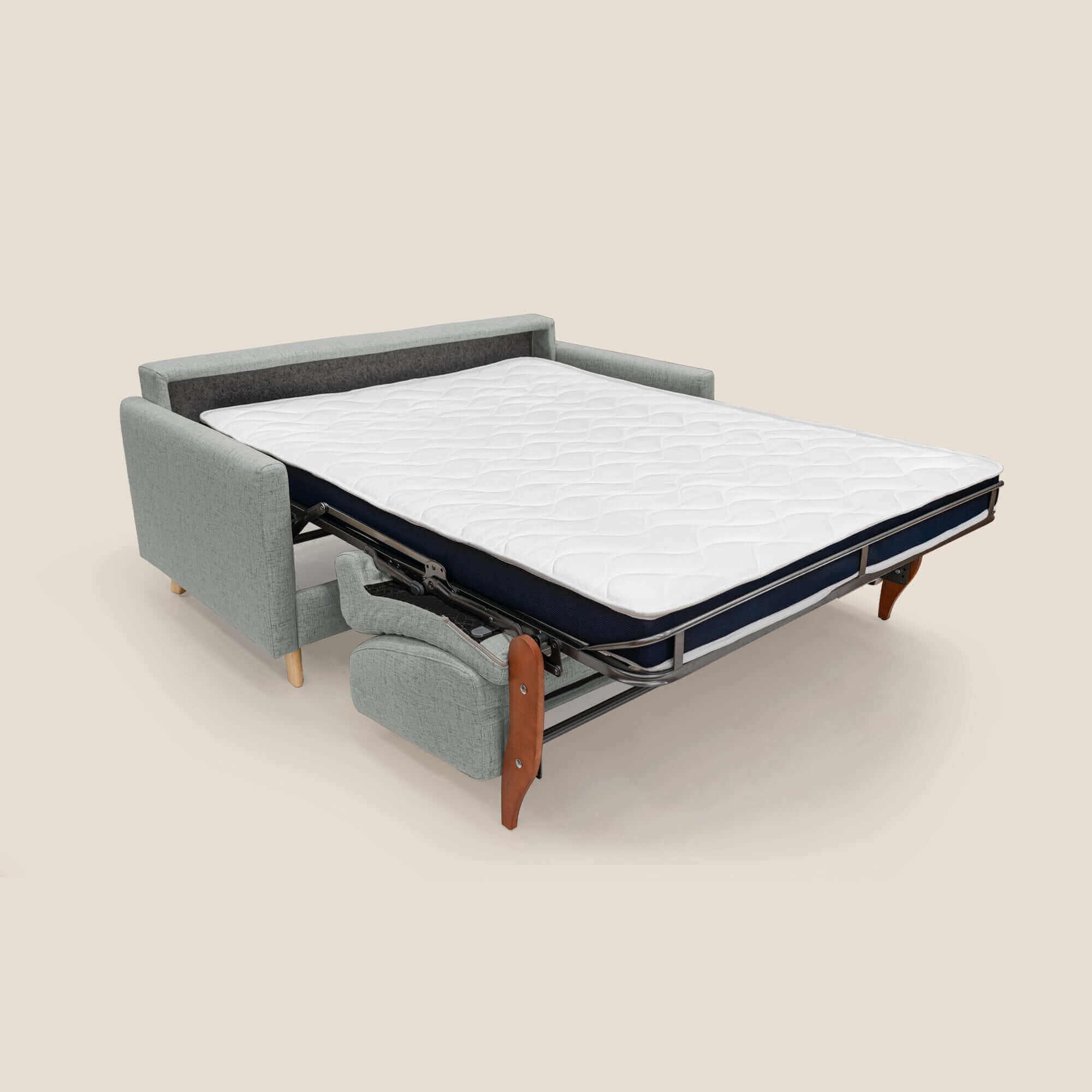 Edgar canapé convertible en tissu FELIS imperméable T03 gris clair - Image 10