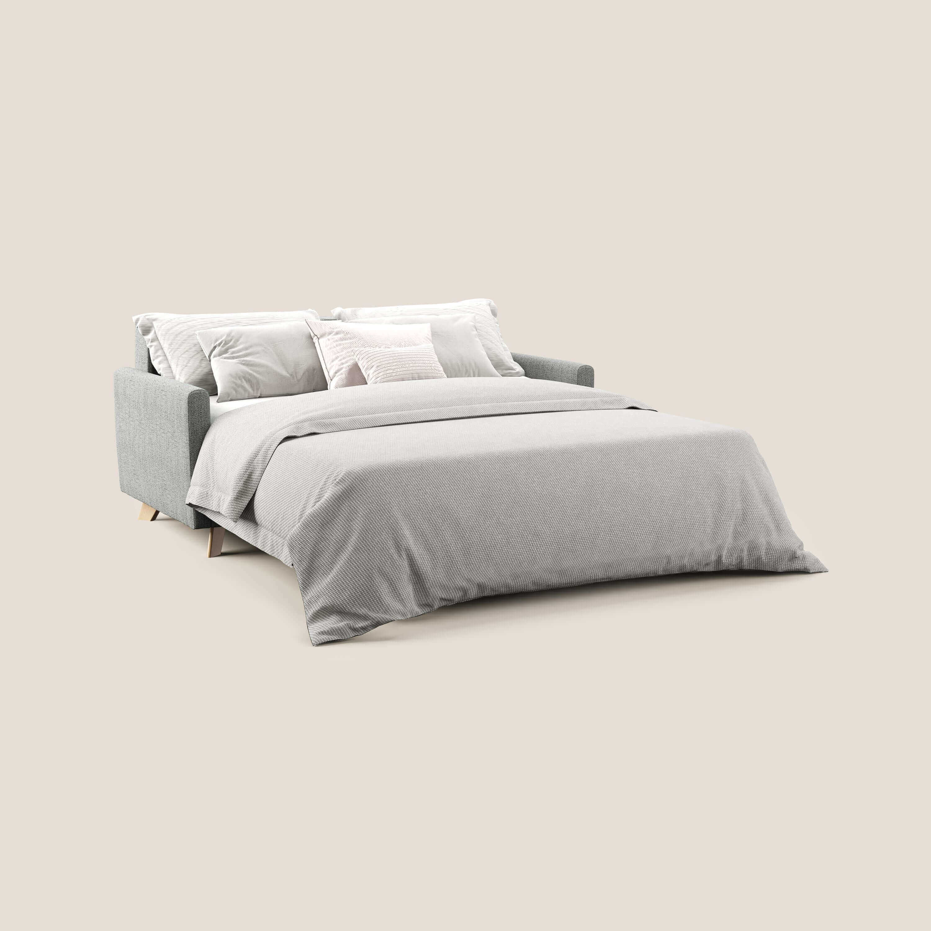 Edgar canapé convertible en tissu FELIS imperméable T03 gris clair - Image 2