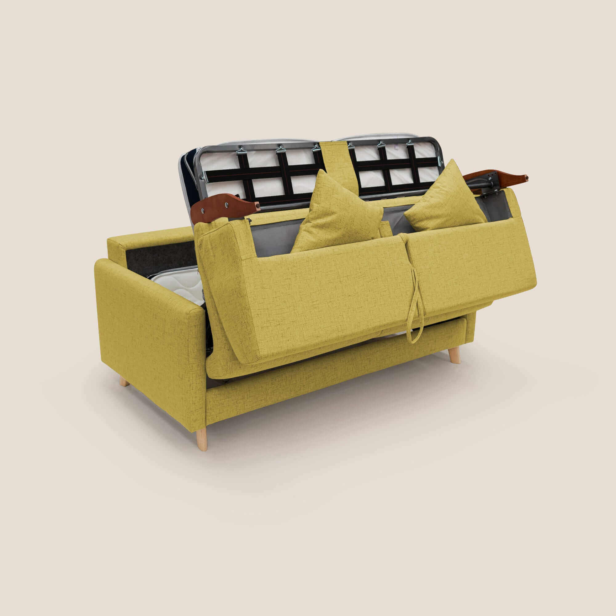 Edgar canapé convertible en tissu FELIS imperméable T03 jaune - Image 9