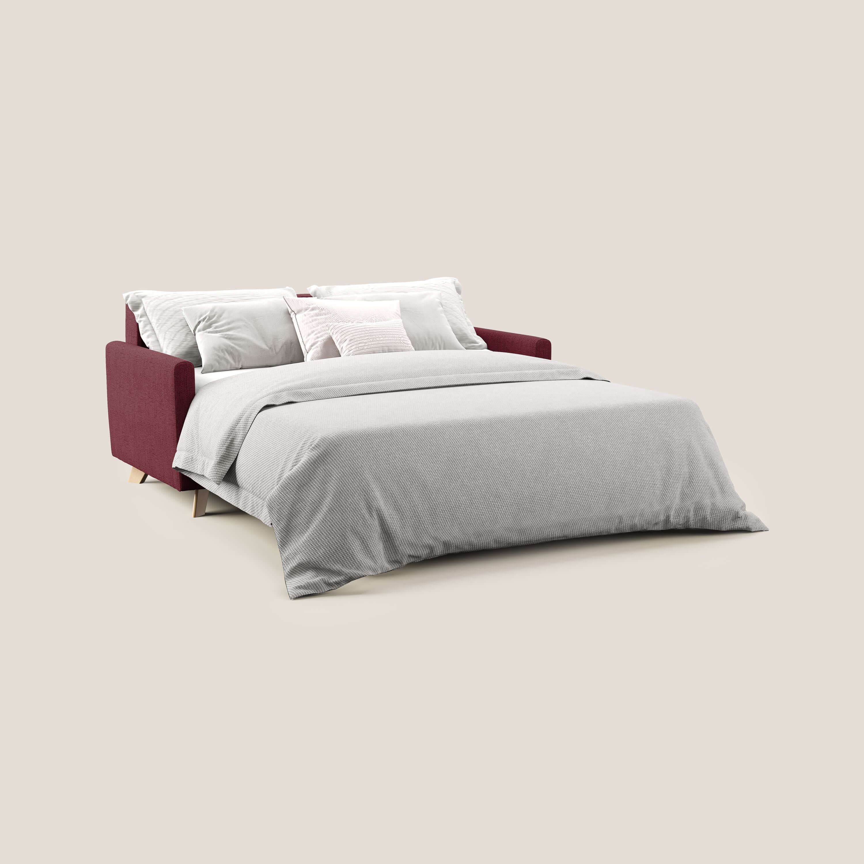 Edgar canapé convertible en tissu FELIS imperméable T03 rouge - Image 2