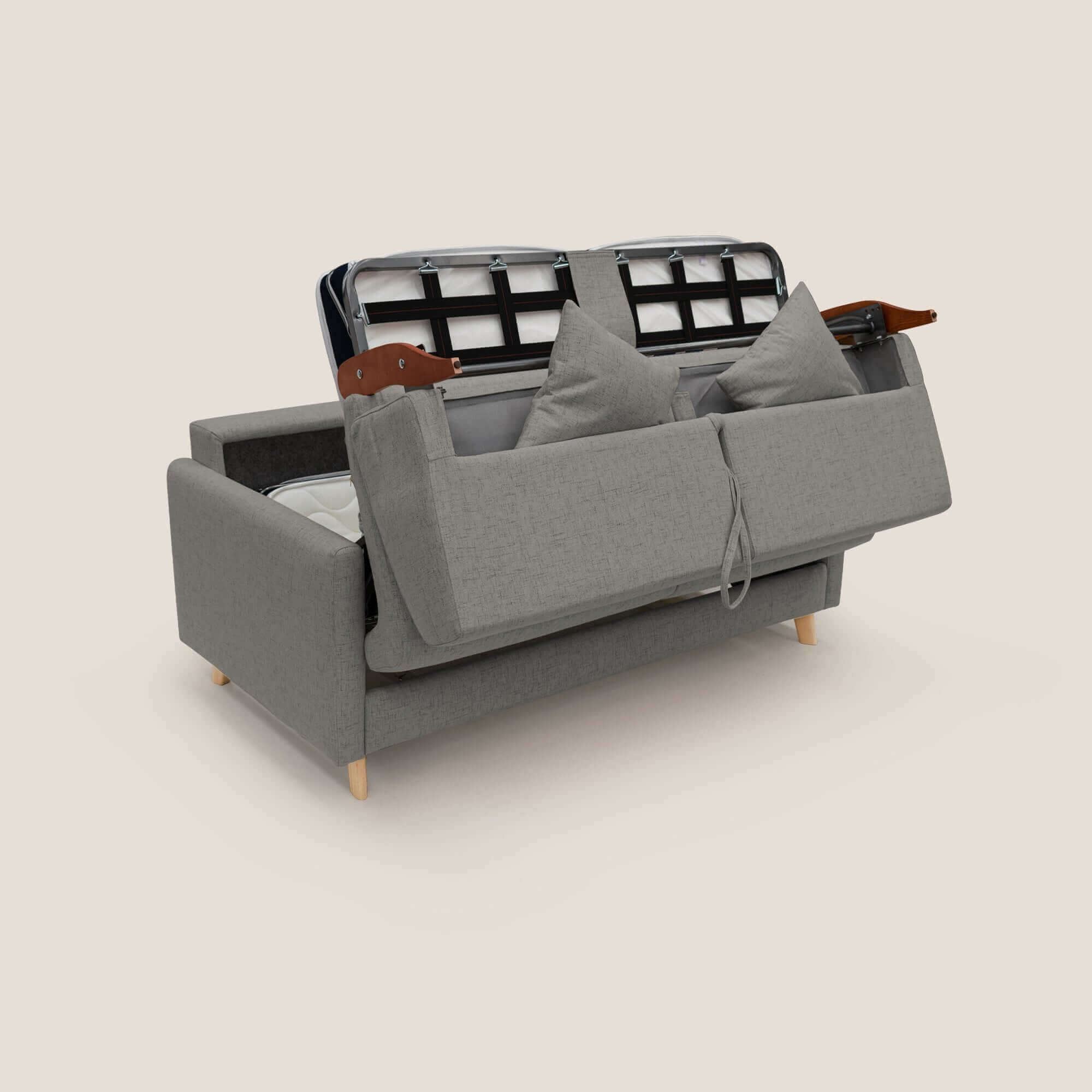 Edgar canapé convertible en tissu FELIS imperméable T03 taupe - Image 9