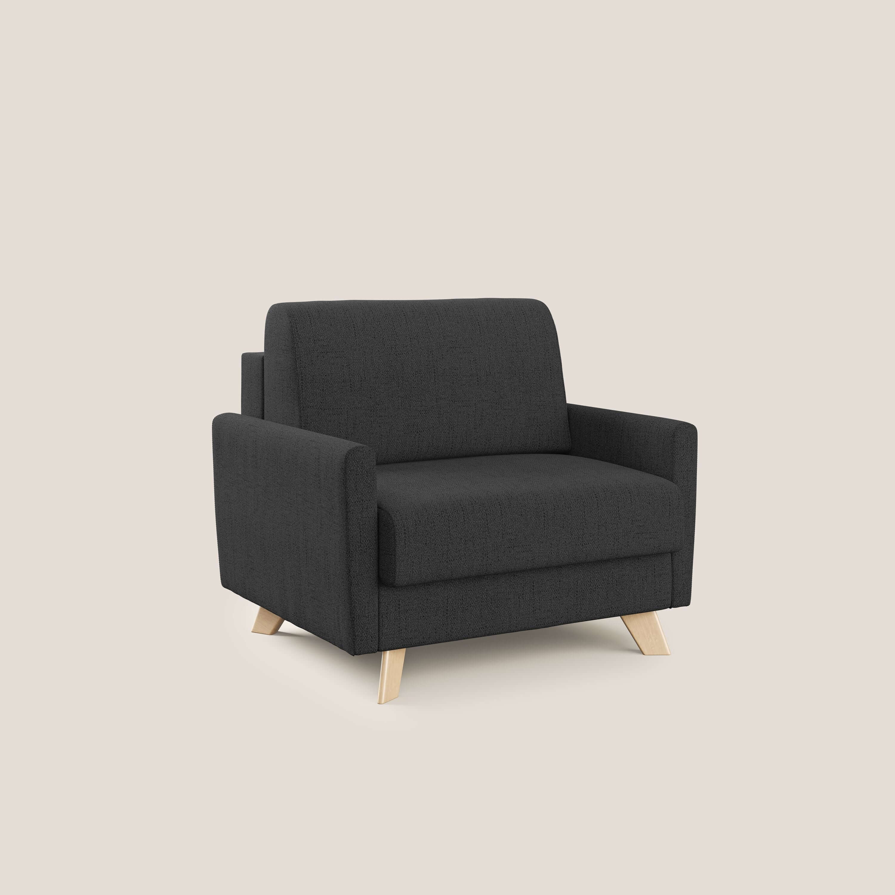 Edgar fauteuil convertible en tissu FELIS imperméable T03 anthracite - Image 3