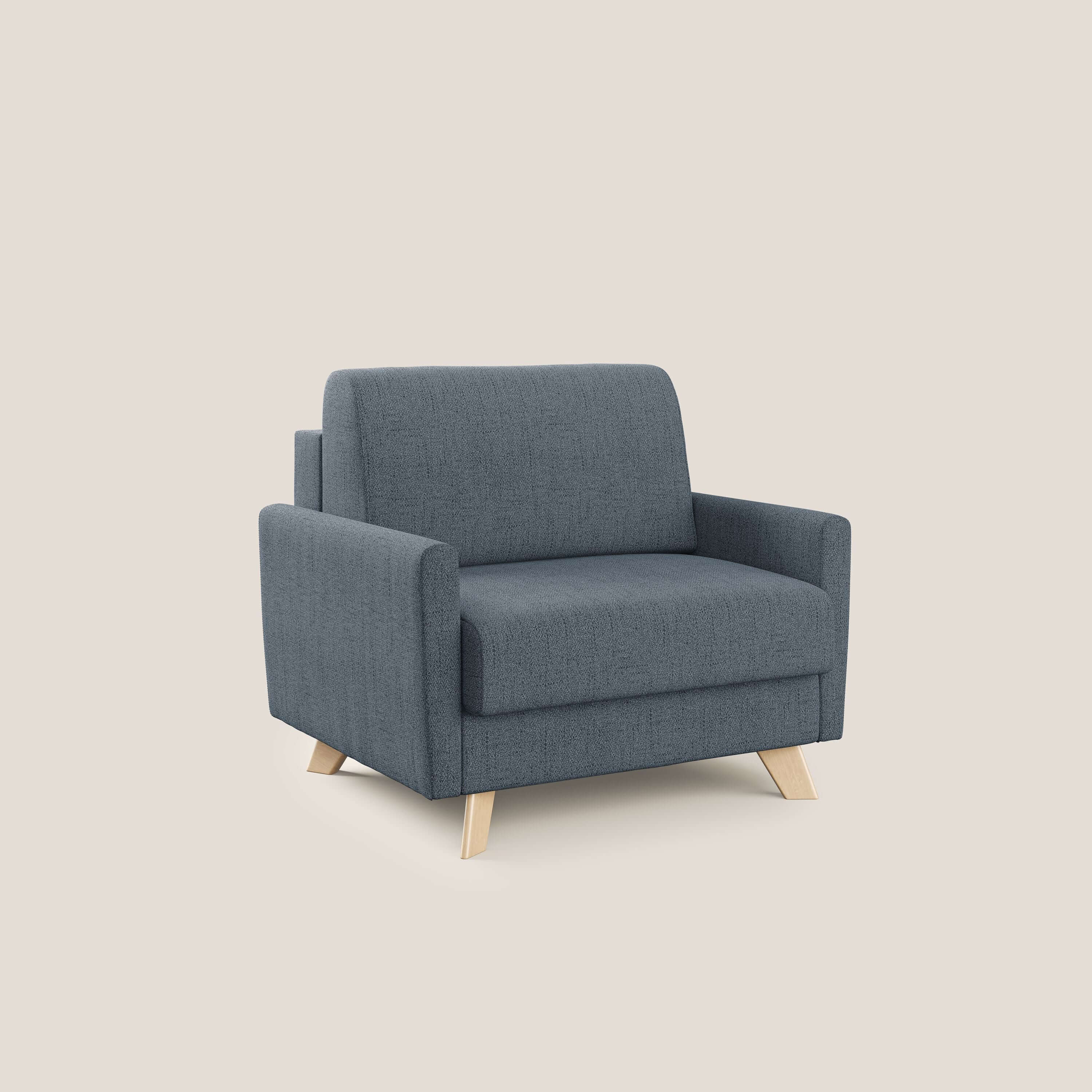 Edgar fauteuil convertible en tissu FELIS imperméable T03 bleu - Image 3