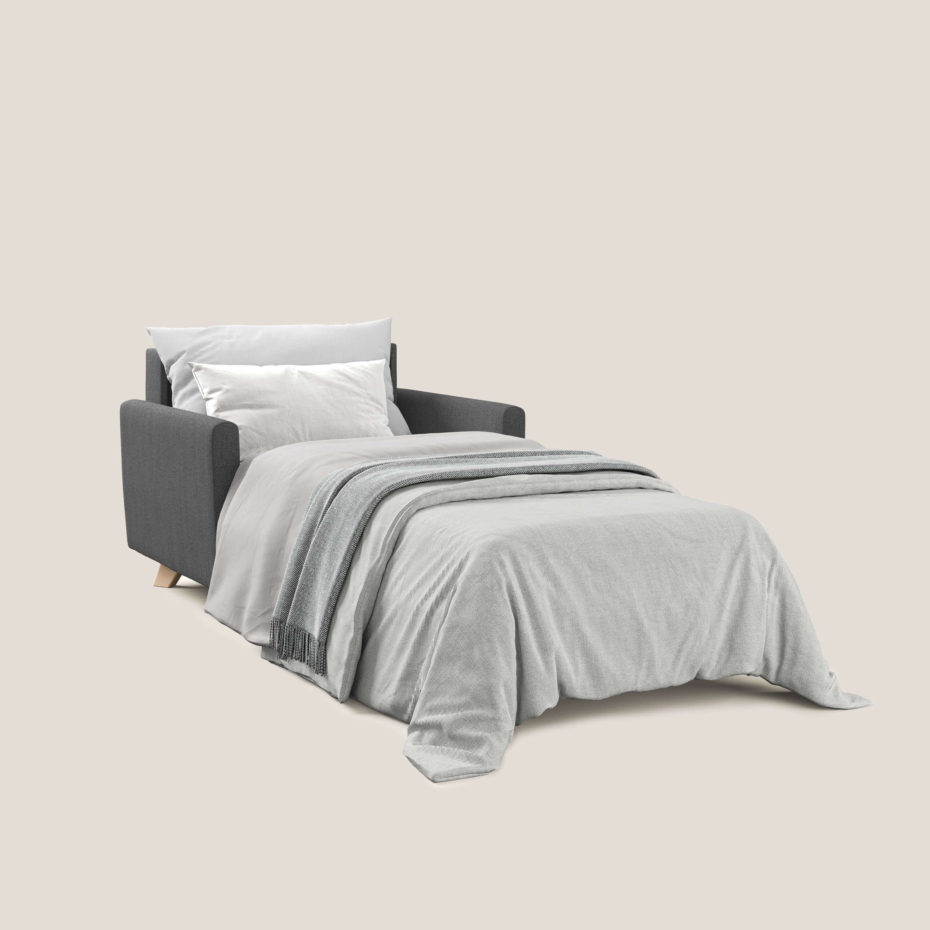 Edgar fauteuil convertible en tissu FELIS imperméable T03 gris - Image 2