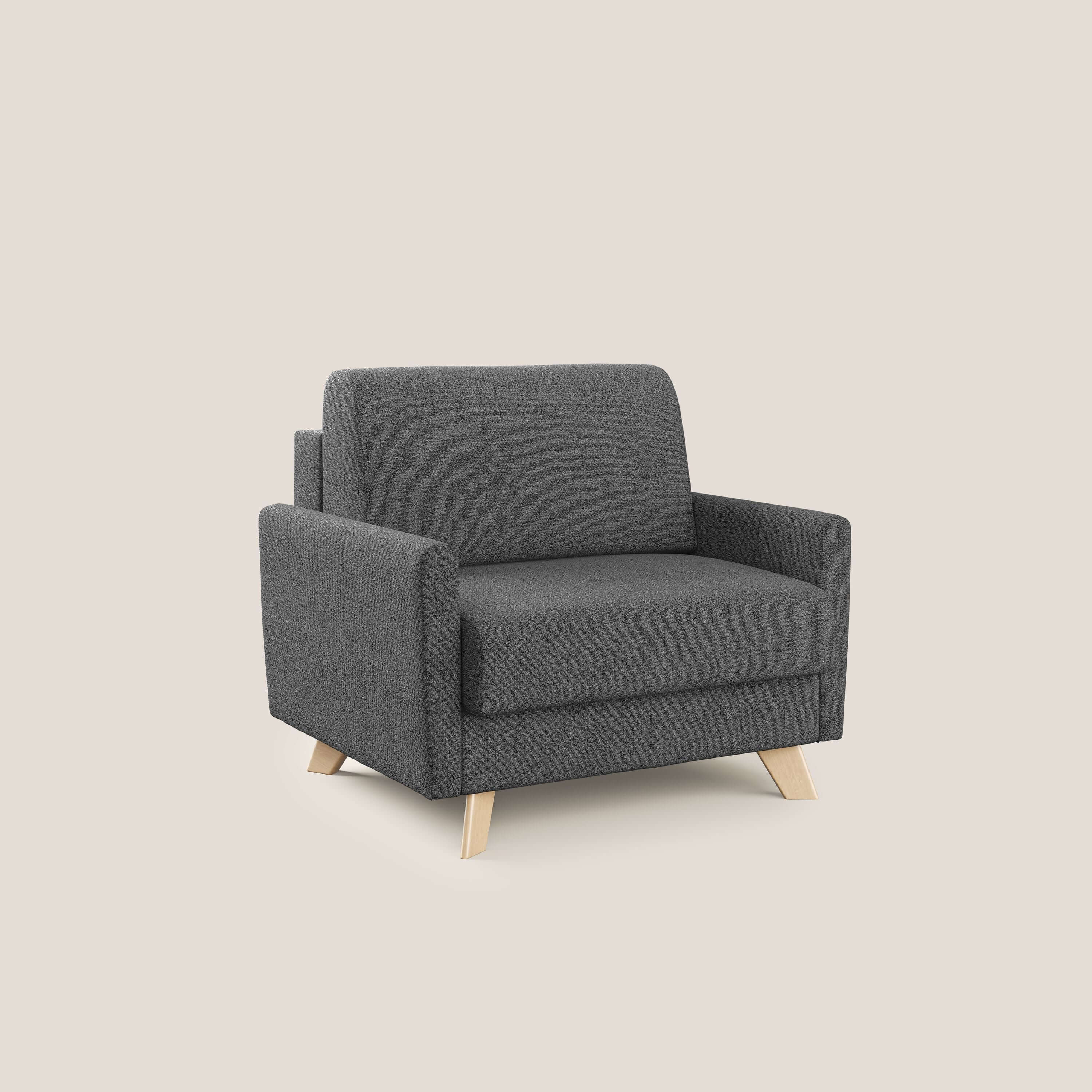 Edgar fauteuil convertible en tissu FELIS imperméable T03 gris - Image 3