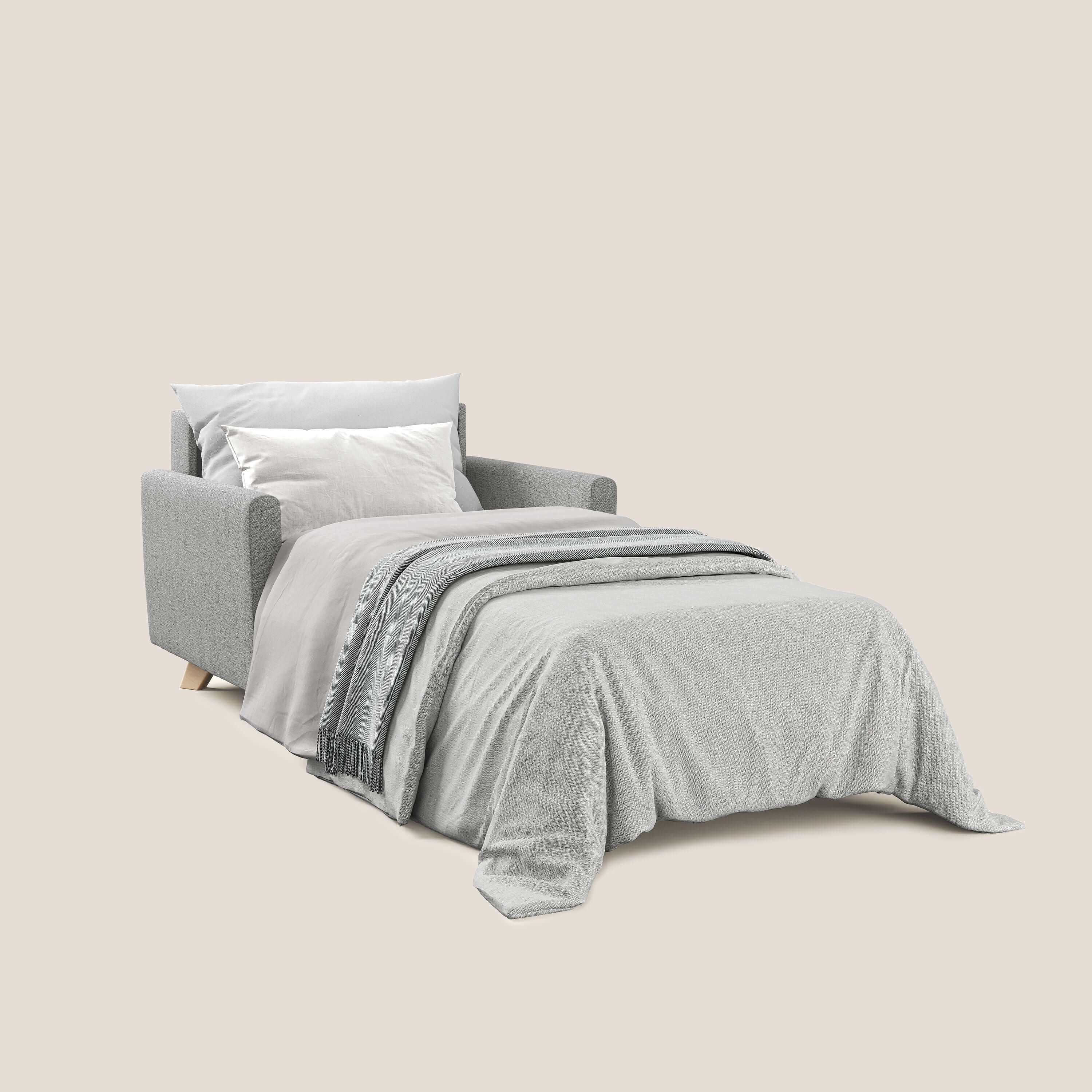 Edgar fauteuil convertible en tissu FELIS imperméable T03 gris clair - Image 2