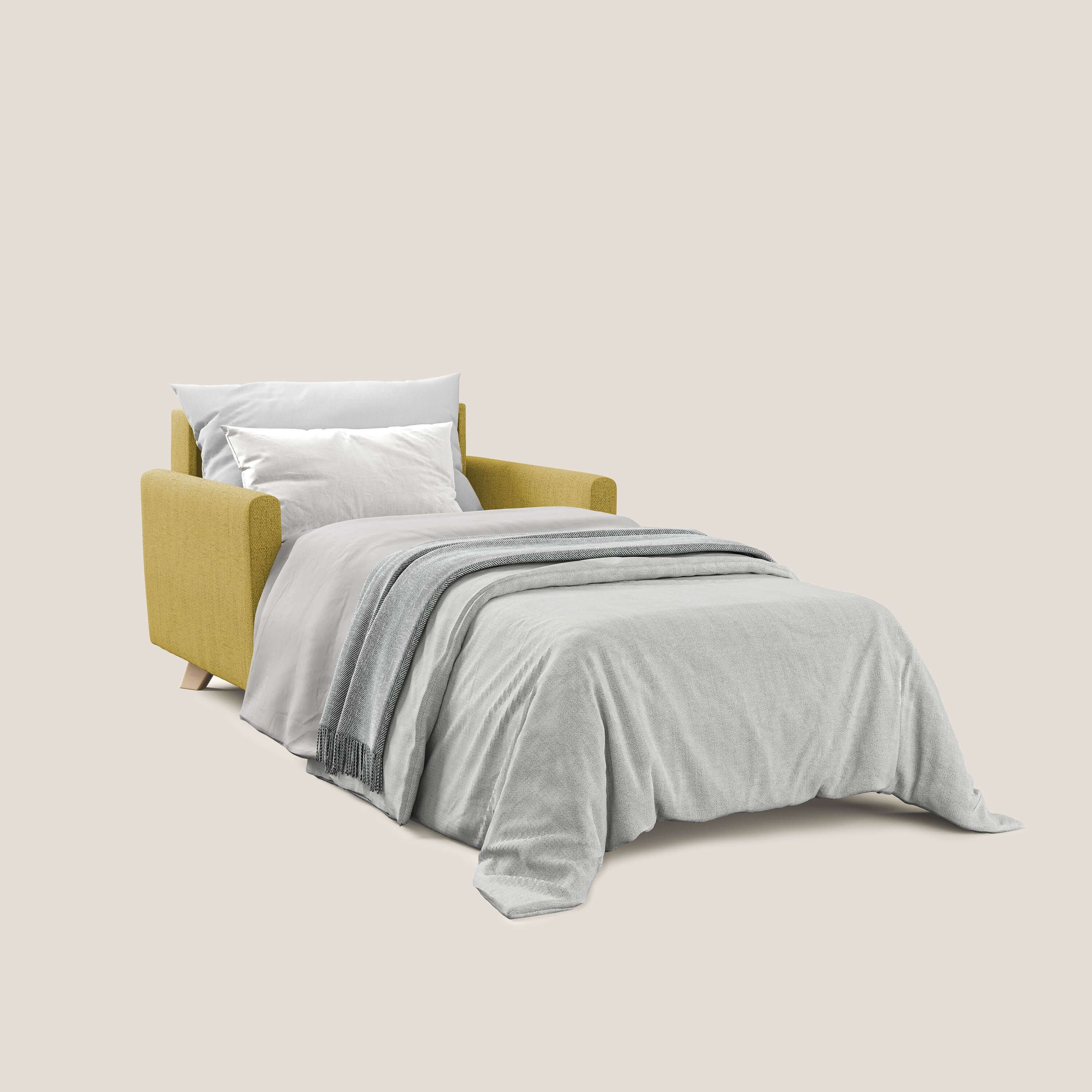 Edgar fauteuil convertible en tissu FELIS imperméable T03 jaune - Image 2