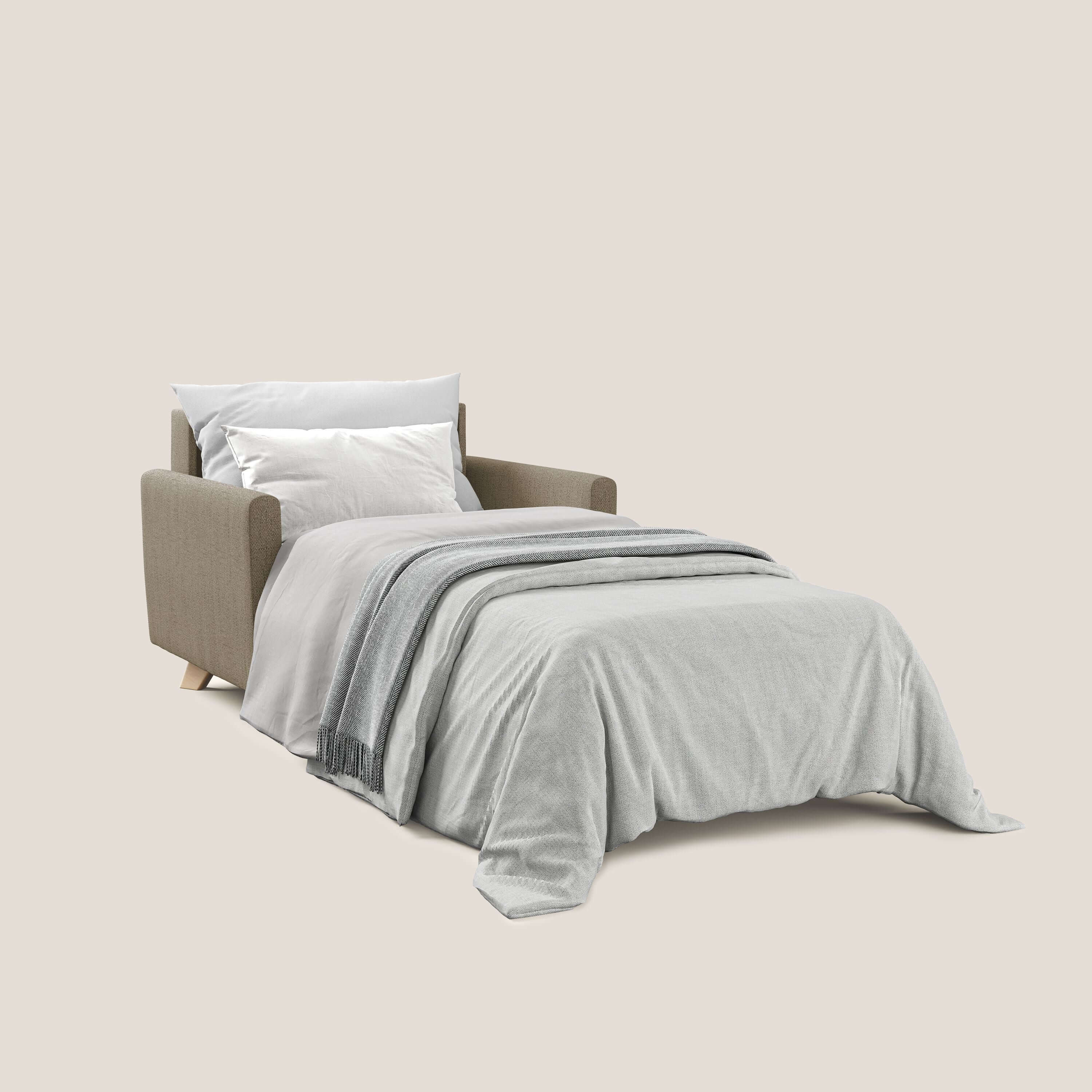 Edgar fauteuil convertible en tissu FELIS imperméable T03 marron - Image 2