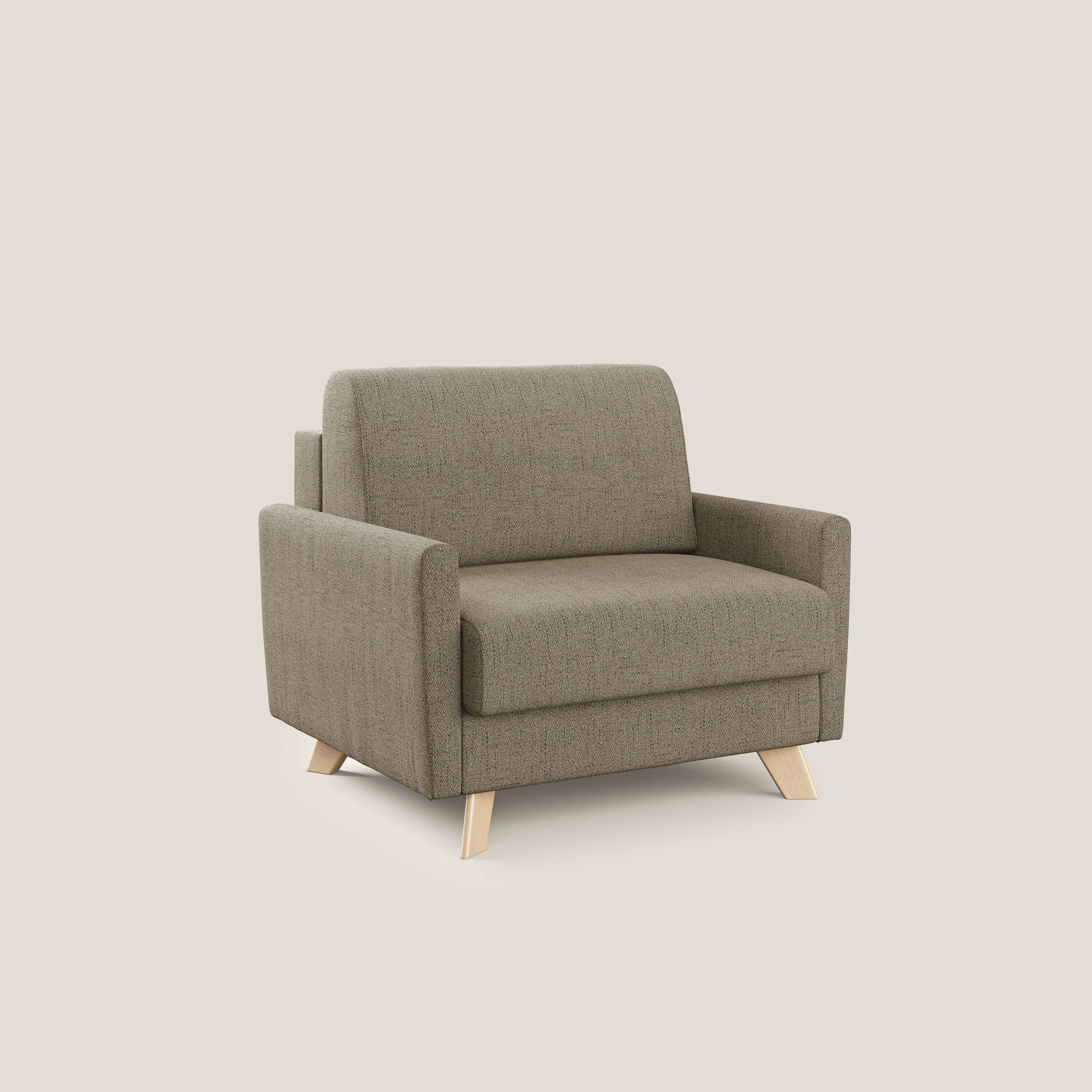 Edgar fauteuil convertible en tissu FELIS imperméable T03 marron - Image 3