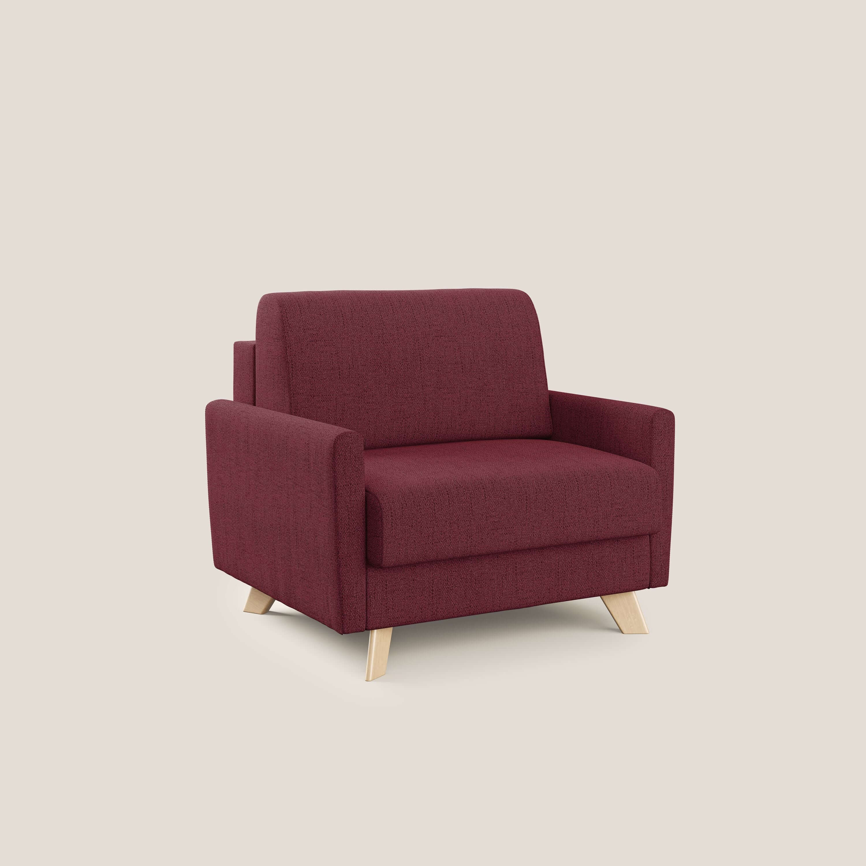 Edgar fauteuil convertible en tissu FELIS imperméable T03 rouge - Image 3