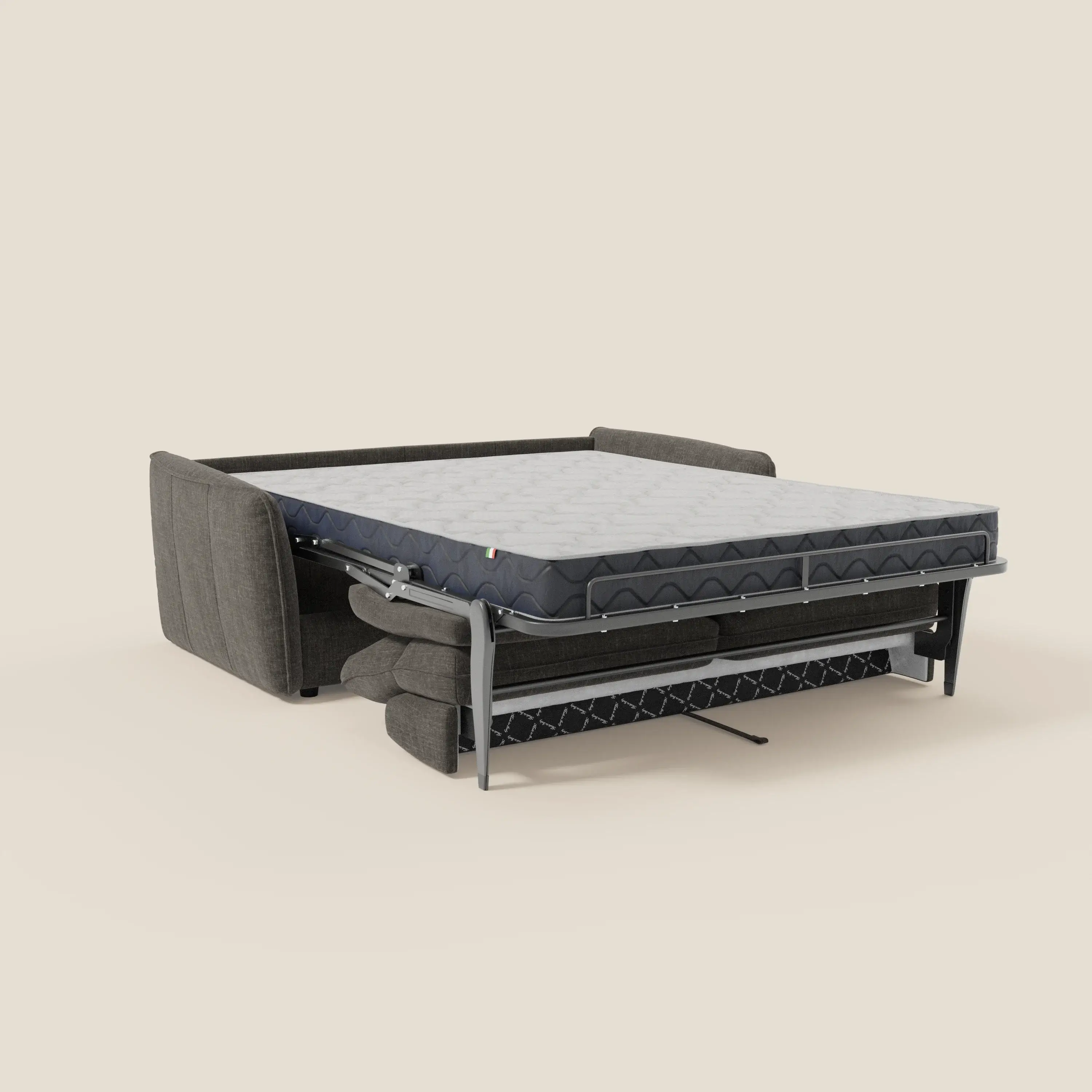Elios Canapé convertible avec coussins de dossier souples en tissu détachable T24 anthracite - Image 11