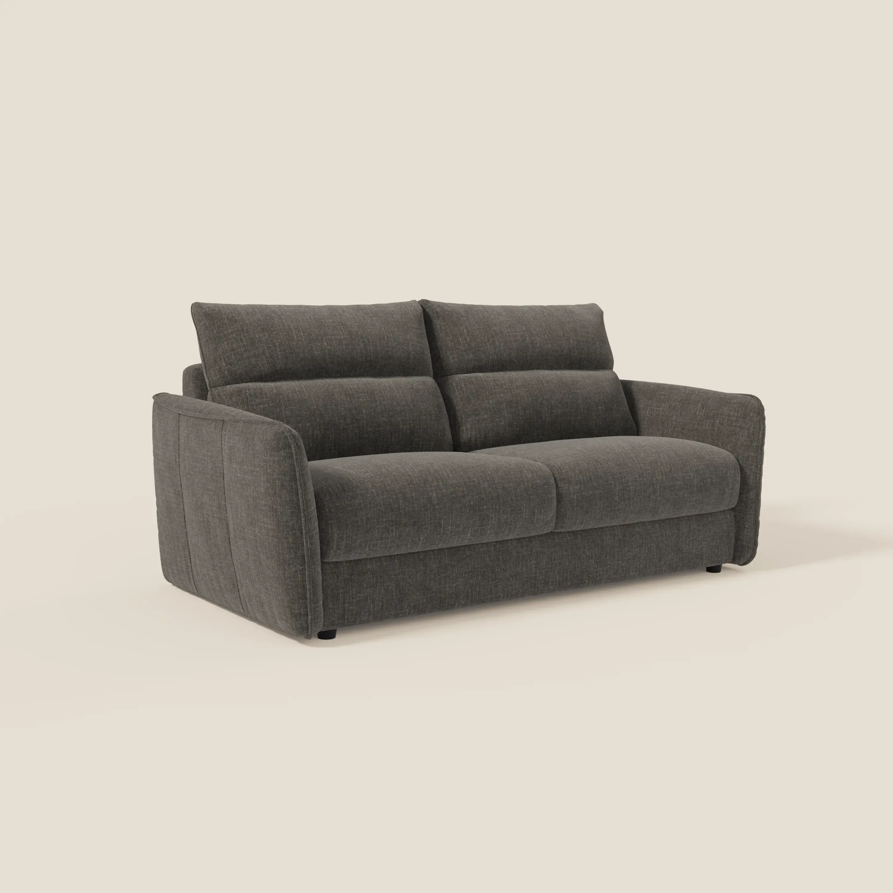 Elios Canapé convertible avec coussins de dossier souples en tissu détachable T24 anthracite - Image 3