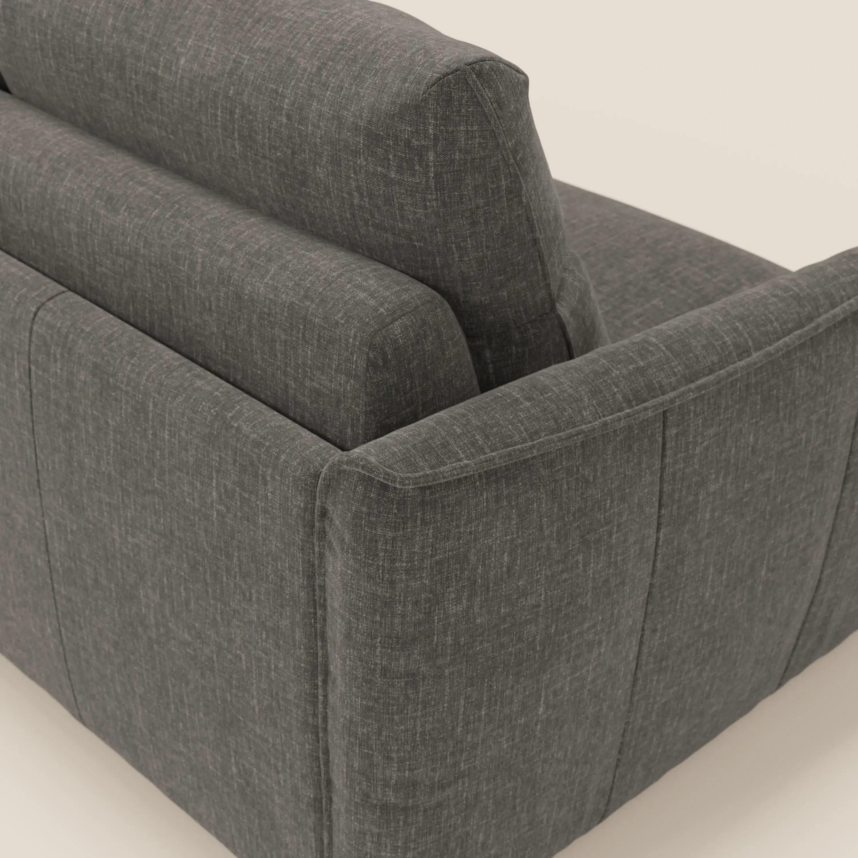 Elios Canapé convertible avec coussins de dossier souples en tissu détachable T24 anthracite - Image 8