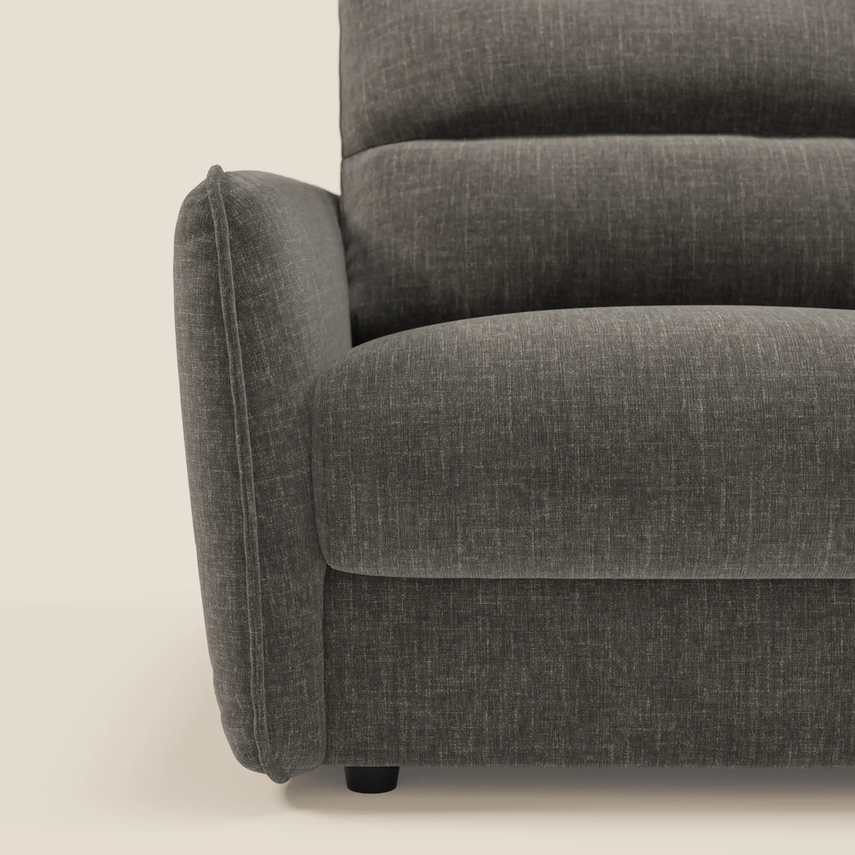 Elios Canapé convertible avec coussins de dossier souples en tissu détachable T24 anthracite - Image 9