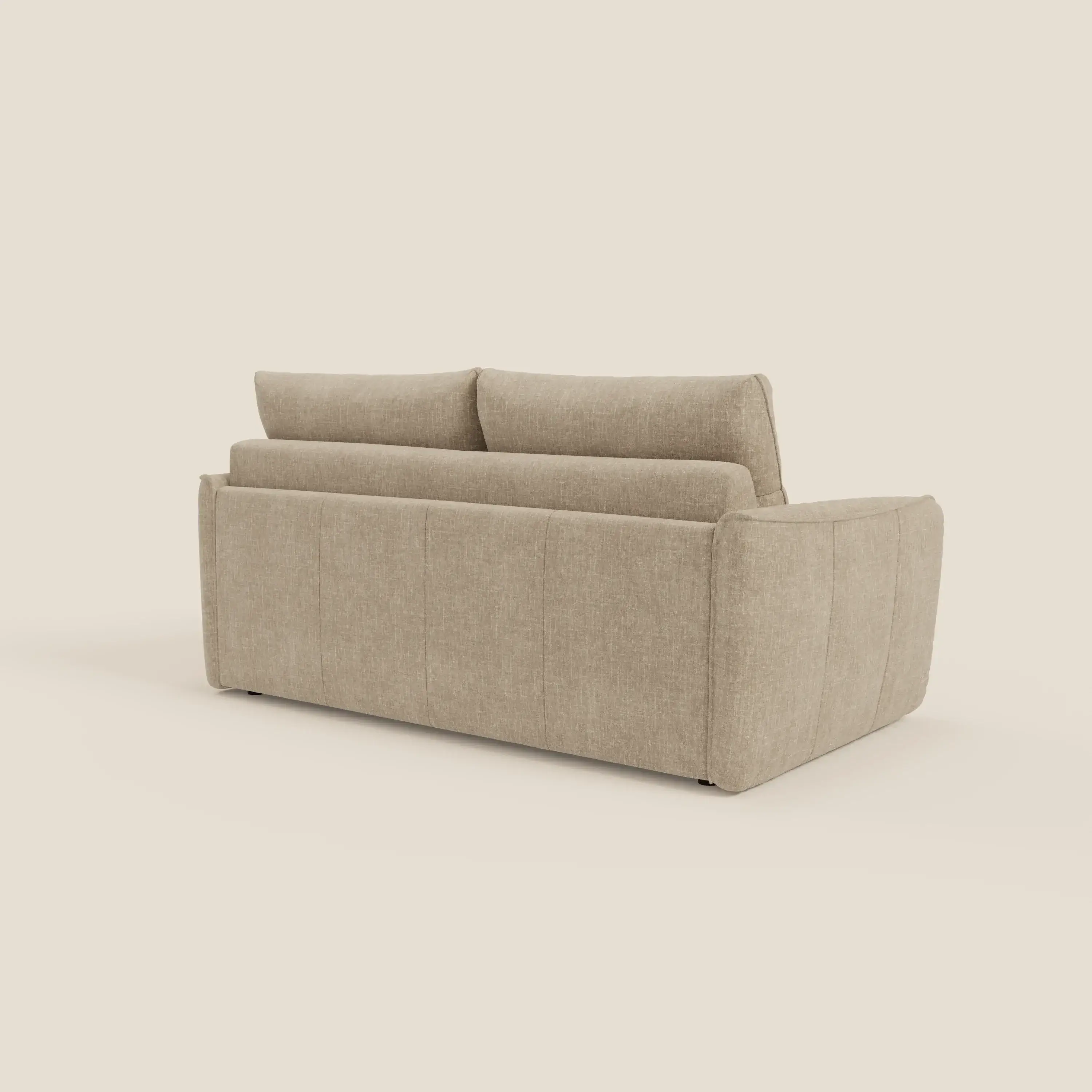 Elios Canapé convertible avec coussins de dossier souples en tissu détachable T24 beige - Image 5
