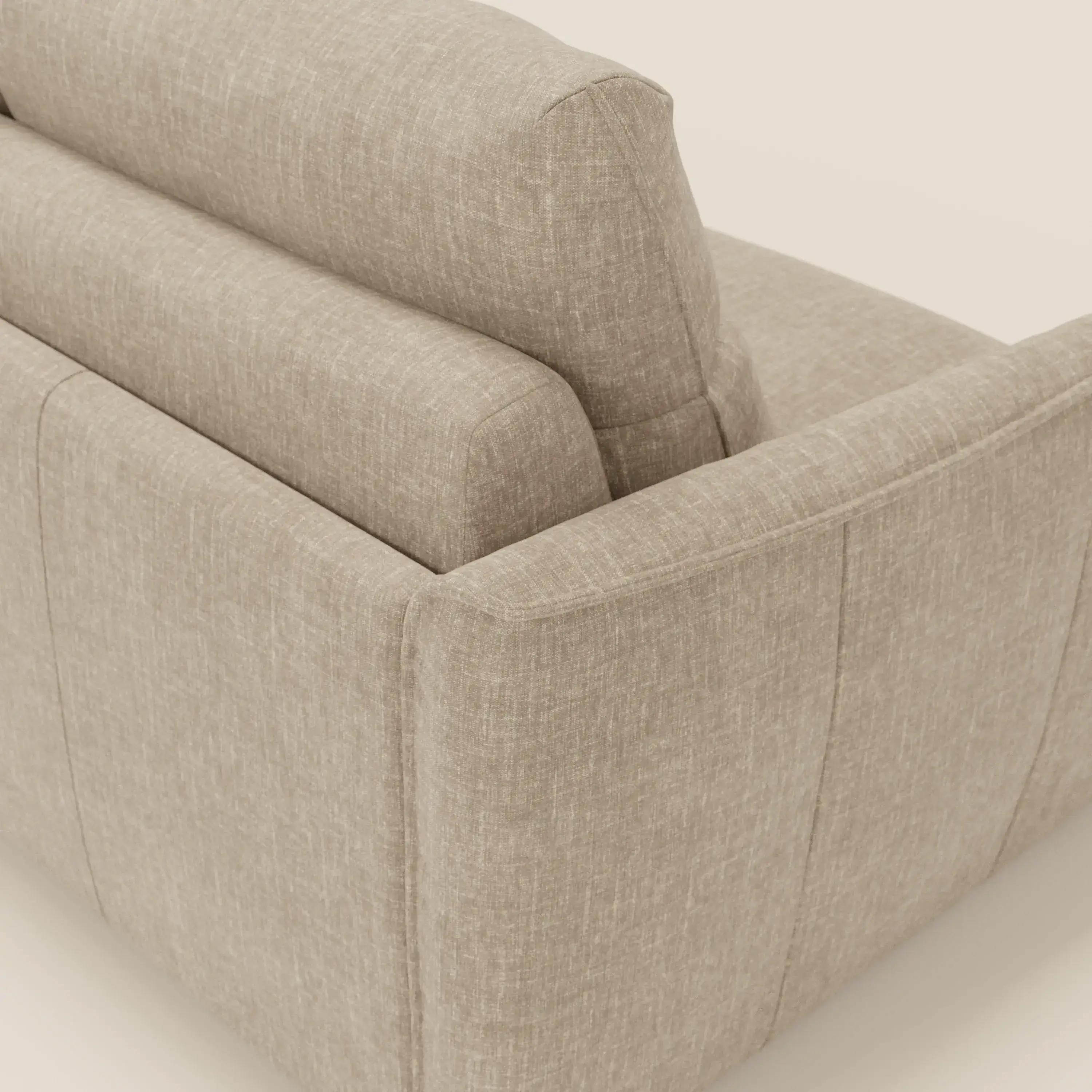 Elios Canapé convertible avec coussins de dossier souples en tissu détachable T24 beige - Image 8