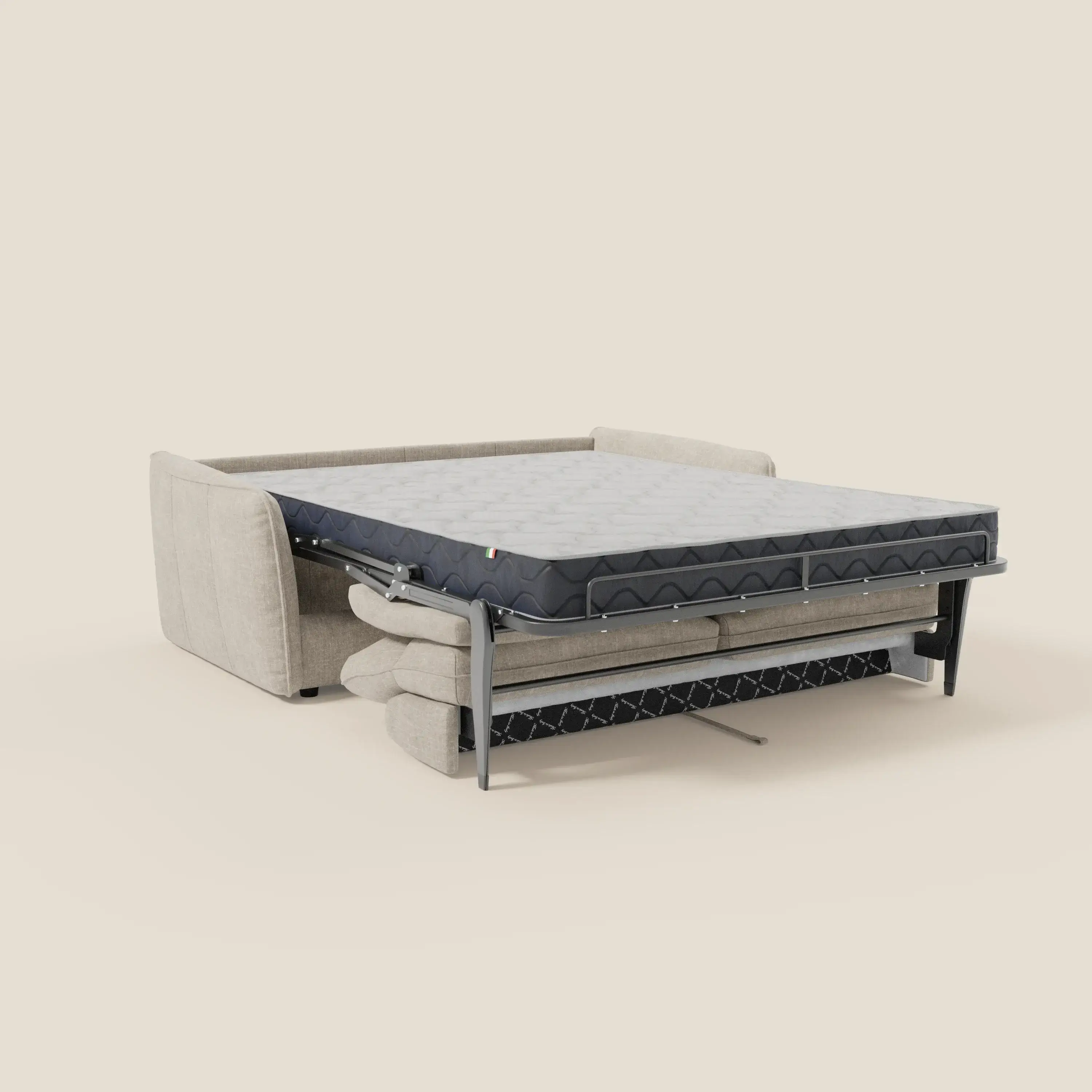 Elios Canapé convertible avec coussins de dossier souples en tissu détachable T24 blanc - Image 11