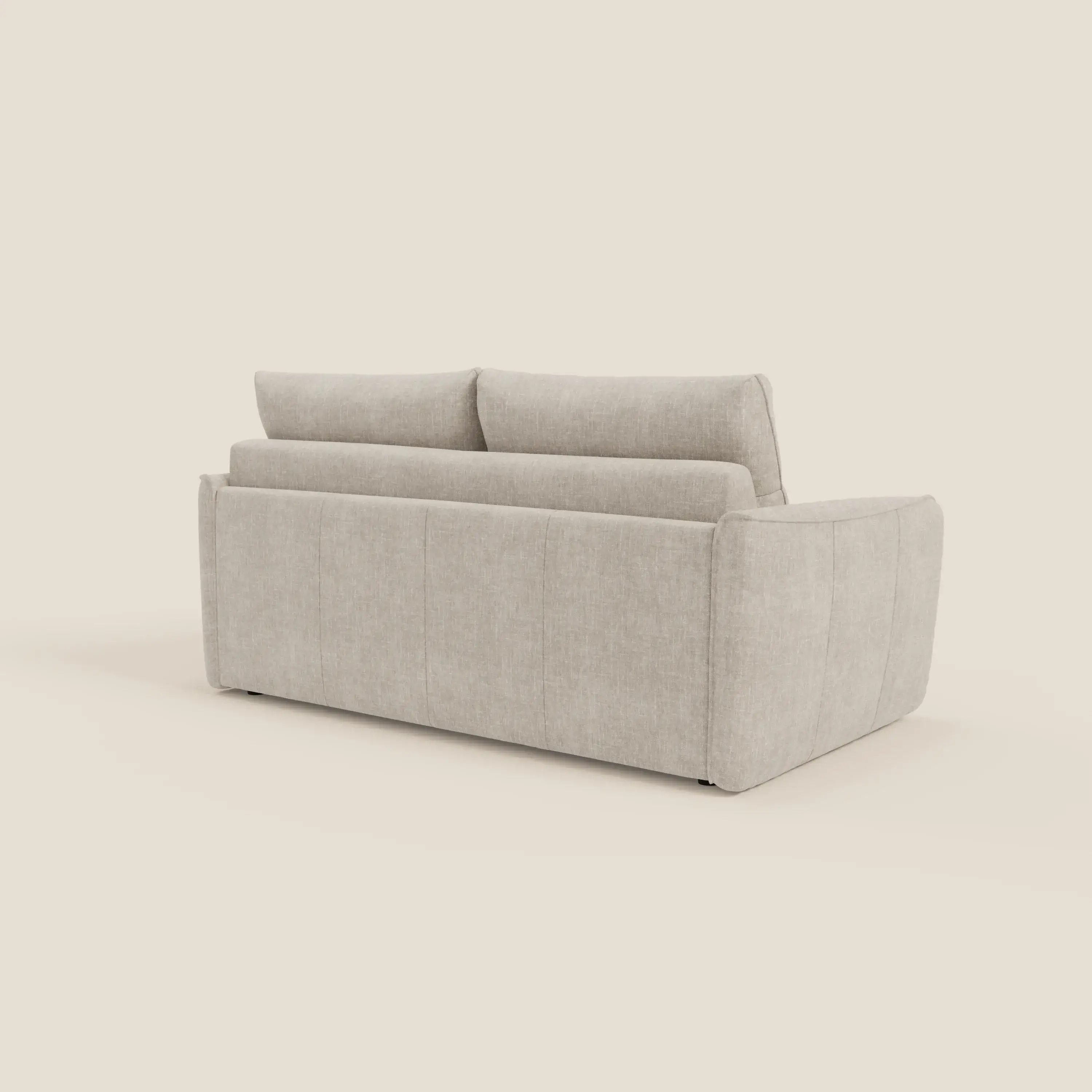 Elios Canapé convertible avec coussins de dossier souples en tissu détachable T24 blanc - Image 5