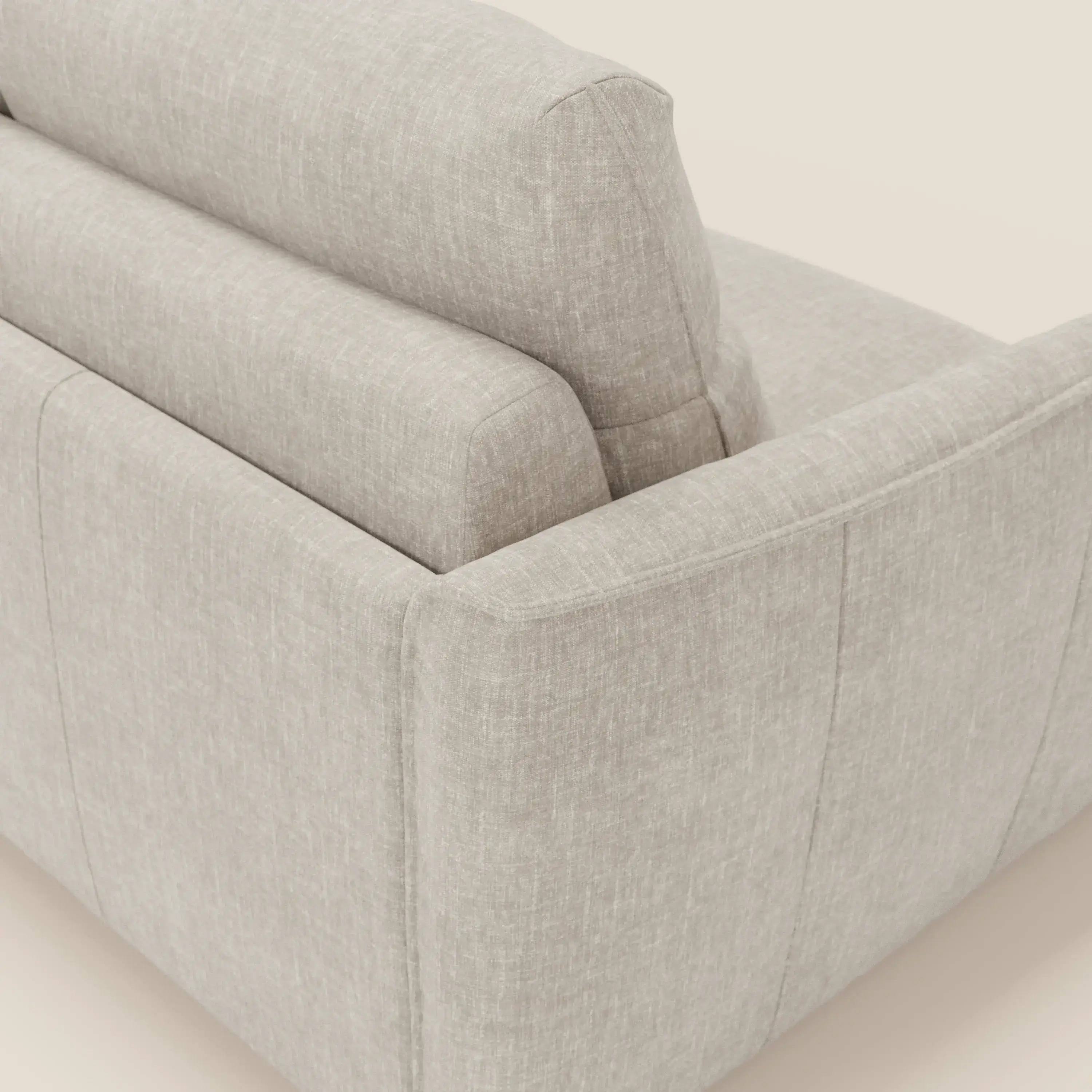 Elios Canapé convertible avec coussins de dossier souples en tissu détachable T24 blanc - Image 8