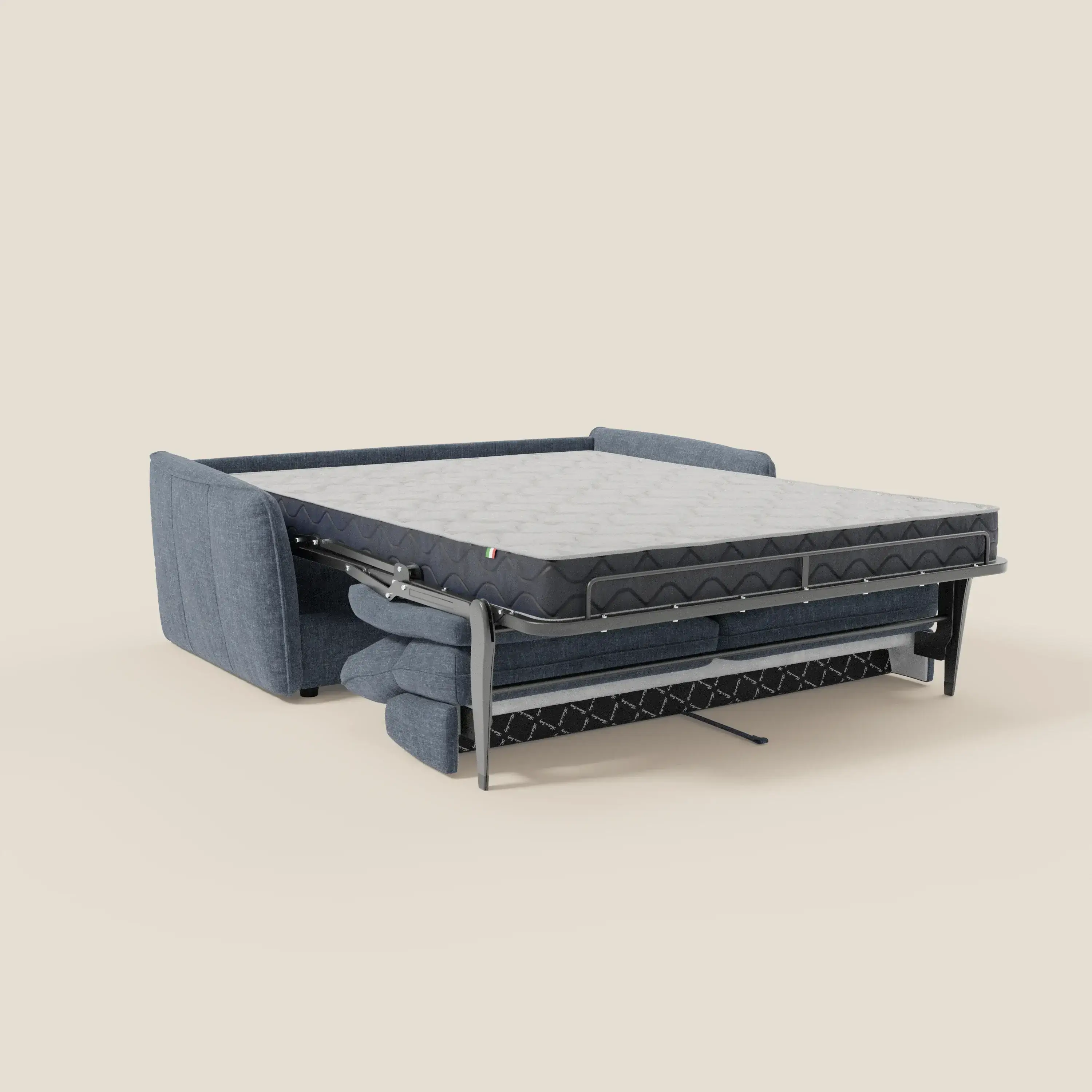 Elios Canapé convertible avec coussins de dossier souples en tissu détachable T24 bleu ardoise - Image 11