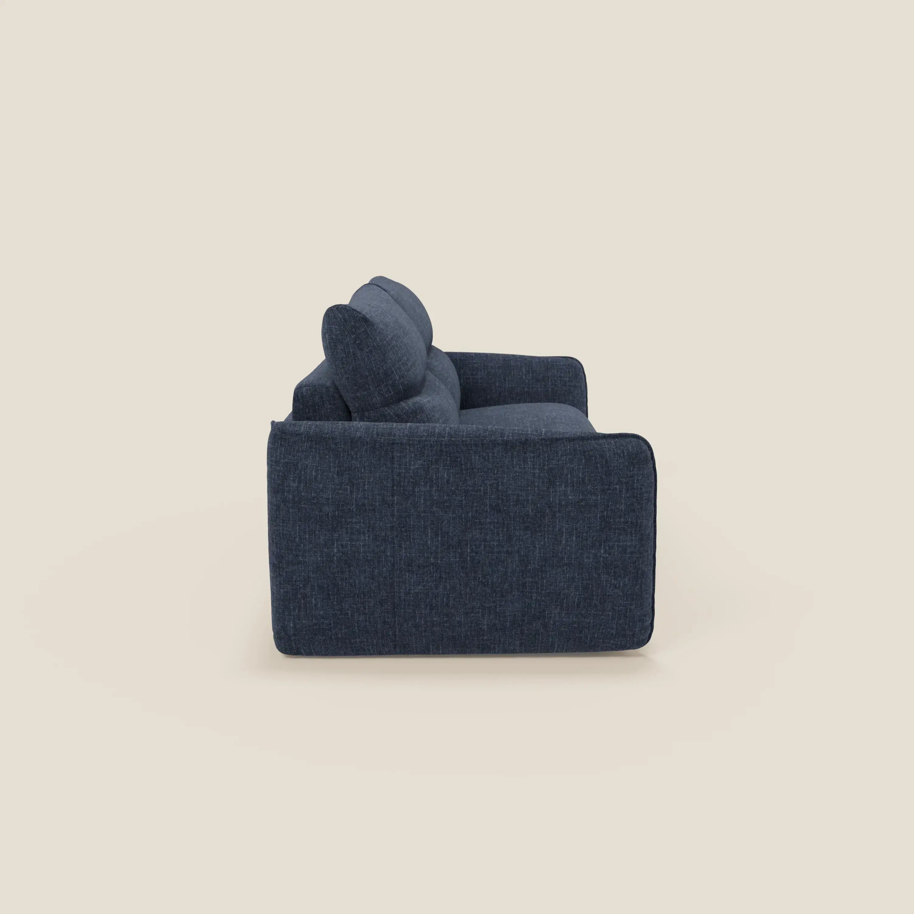 Elios Canapé convertible avec coussins de dossier souples en tissu détachable T24 bleu nuit - Image 4