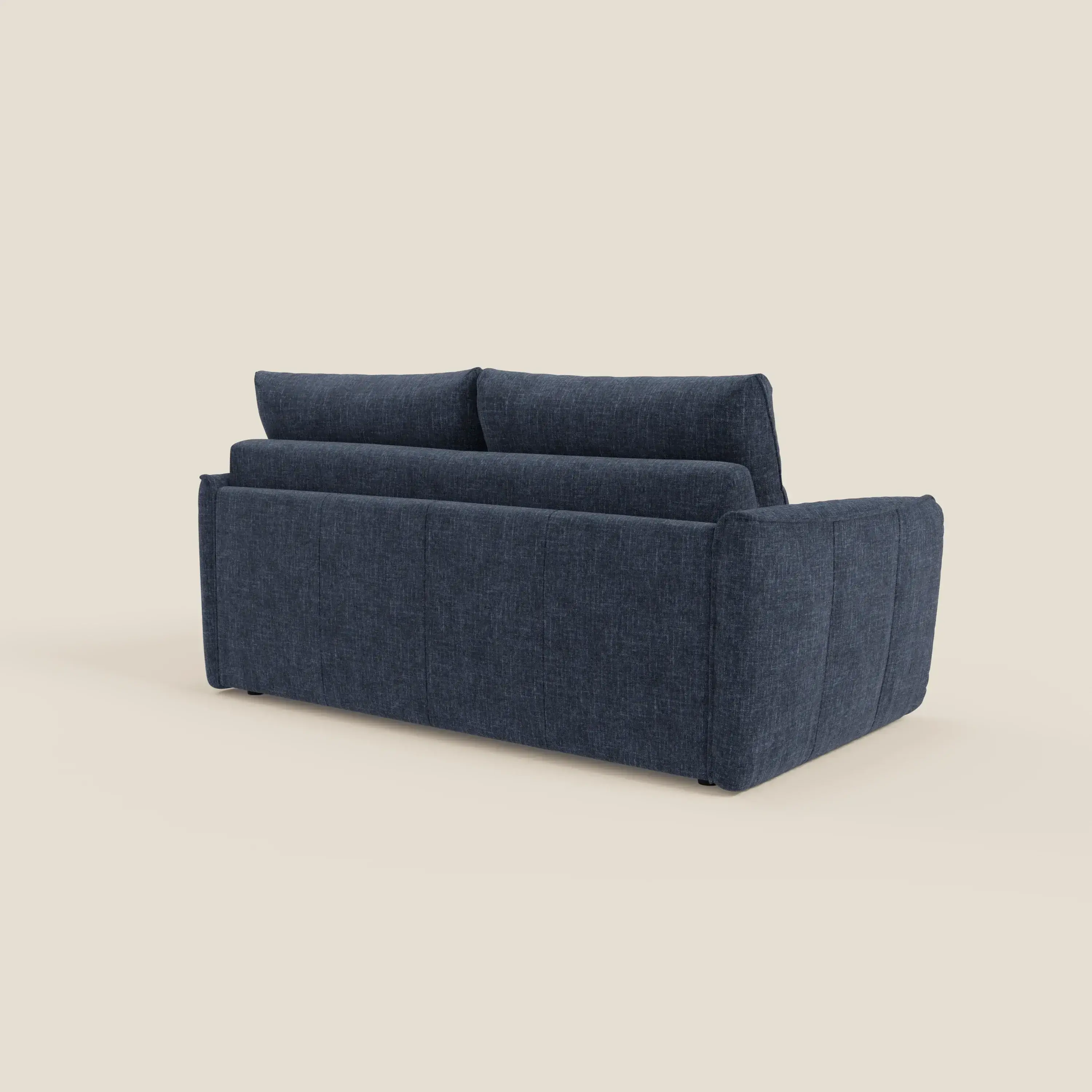 Elios Canapé convertible avec coussins de dossier souples en tissu détachable T24 bleu nuit - Image 5