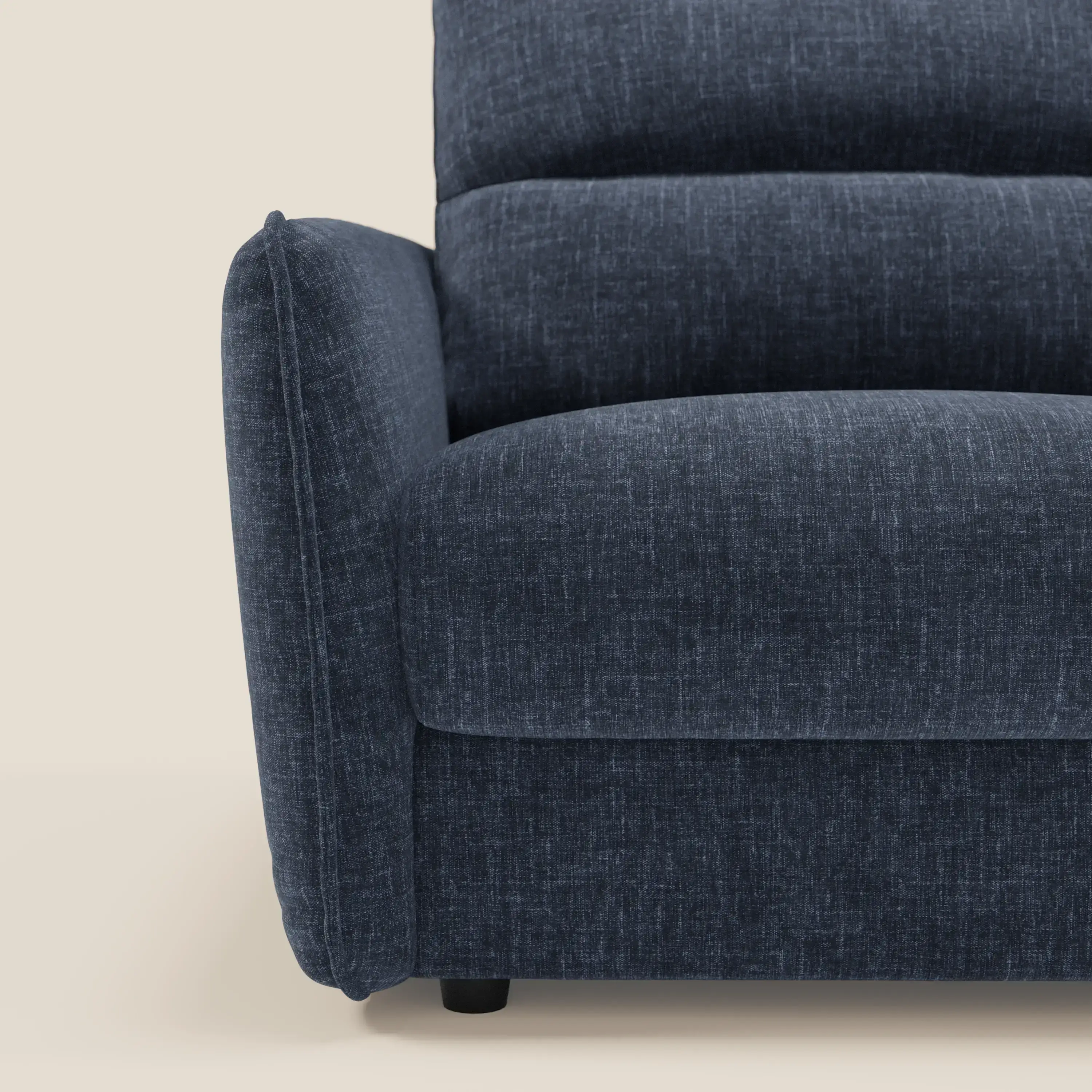 Elios Canapé convertible avec coussins de dossier souples en tissu détachable T24 bleu nuit - Image 9